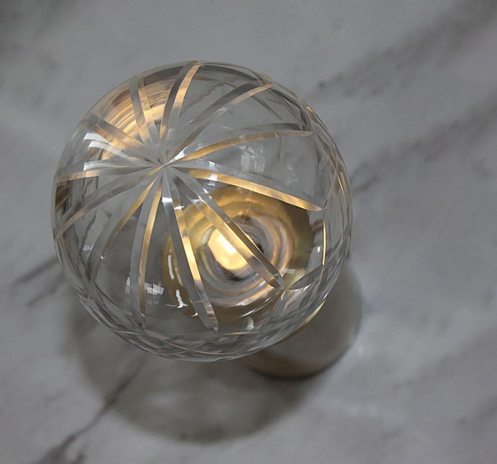 Lyrician Messing-Glas-Industrie-Tischlampe