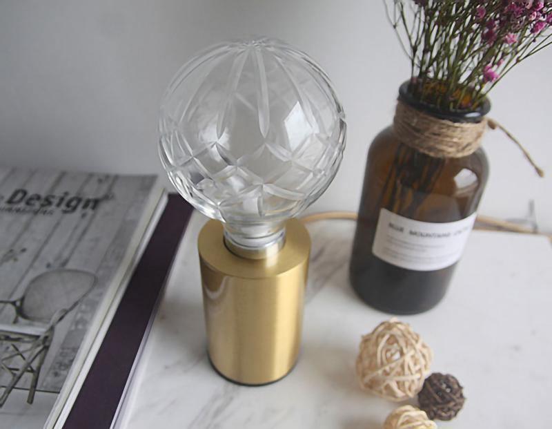 Lyrician Messing-Glas-Industrie-Tischlampe