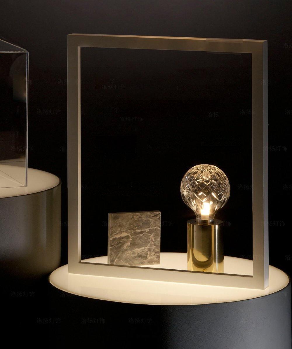 Lyrician Messing-Glas-Industrie-Tischlampe