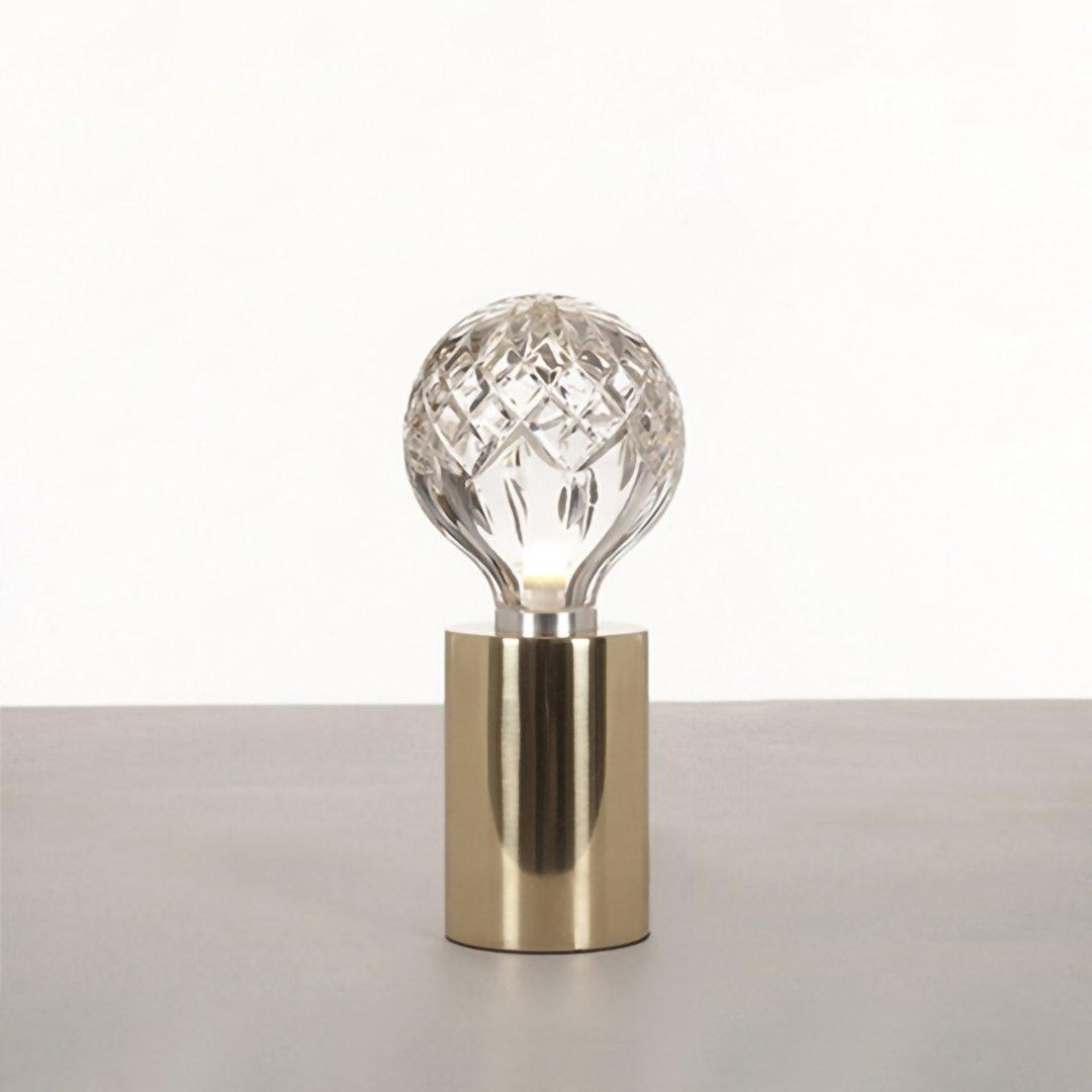 Lyrician Messing-Glas-Industrie-Tischlampe