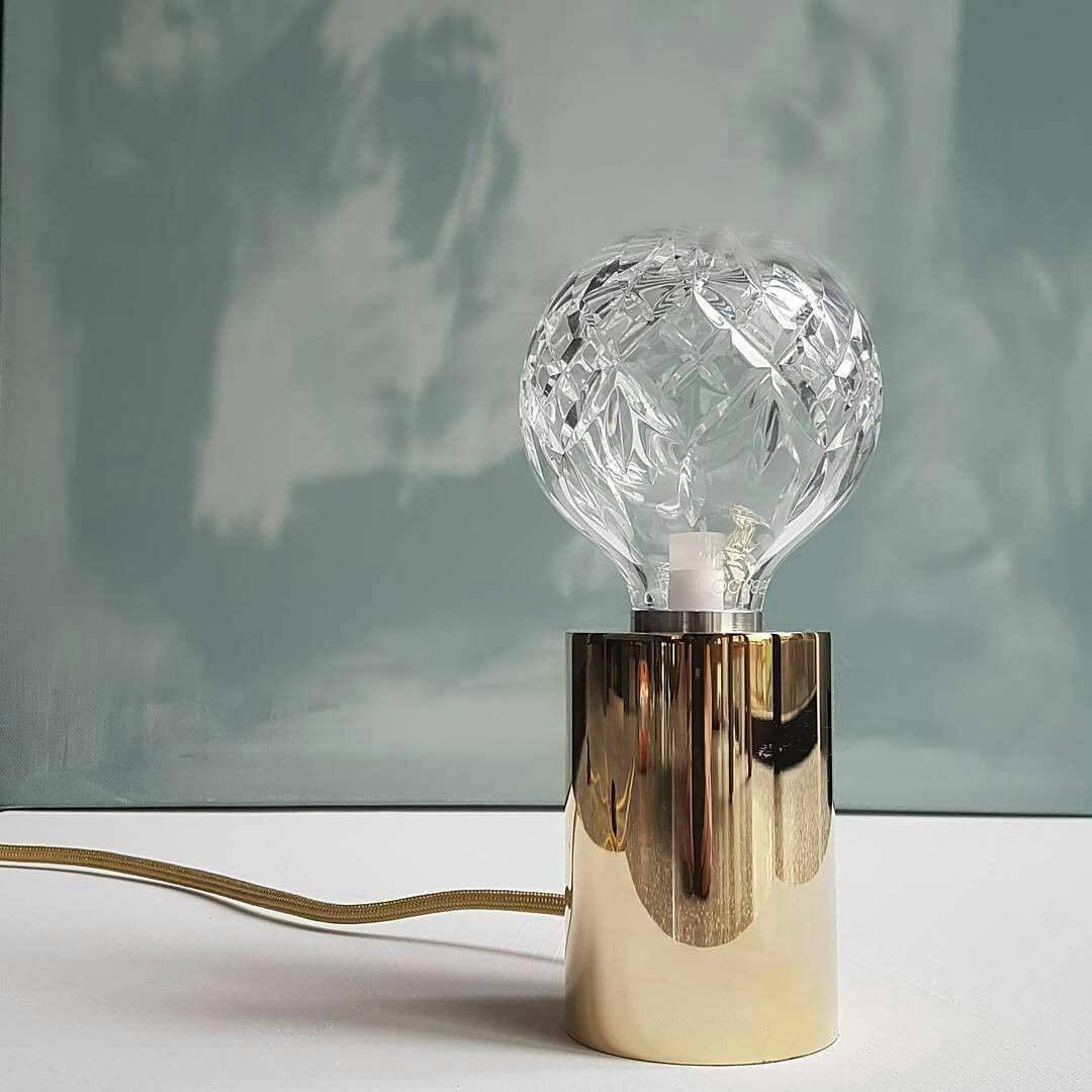 Lyrician Messing-Glas-Industrie-Tischlampe