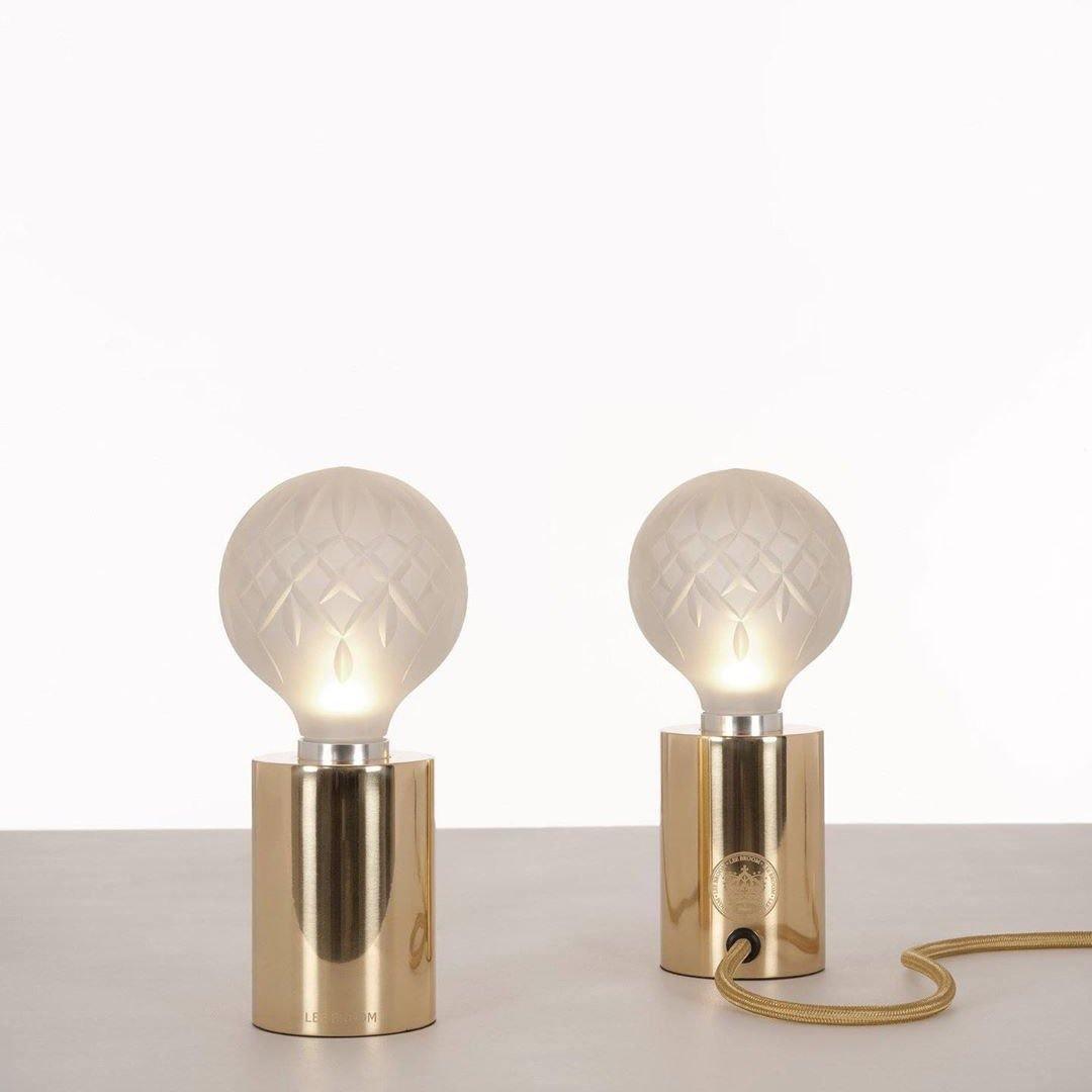 Lyrician Messing-Glas-Industrie-Tischlampe