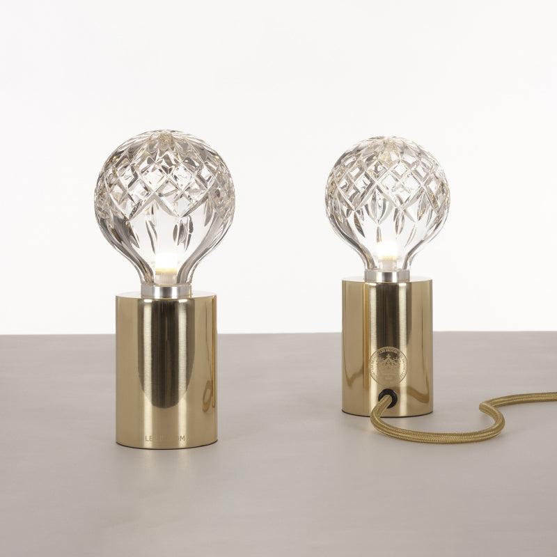 Lyrician Messing-Glas-Industrie-Tischlampe