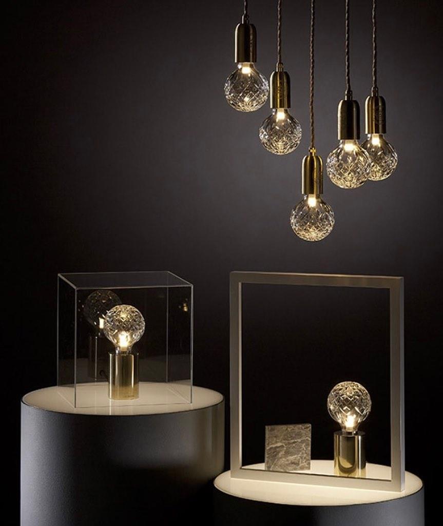 Lyrician Messing-Glas-Industrie-Tischlampe