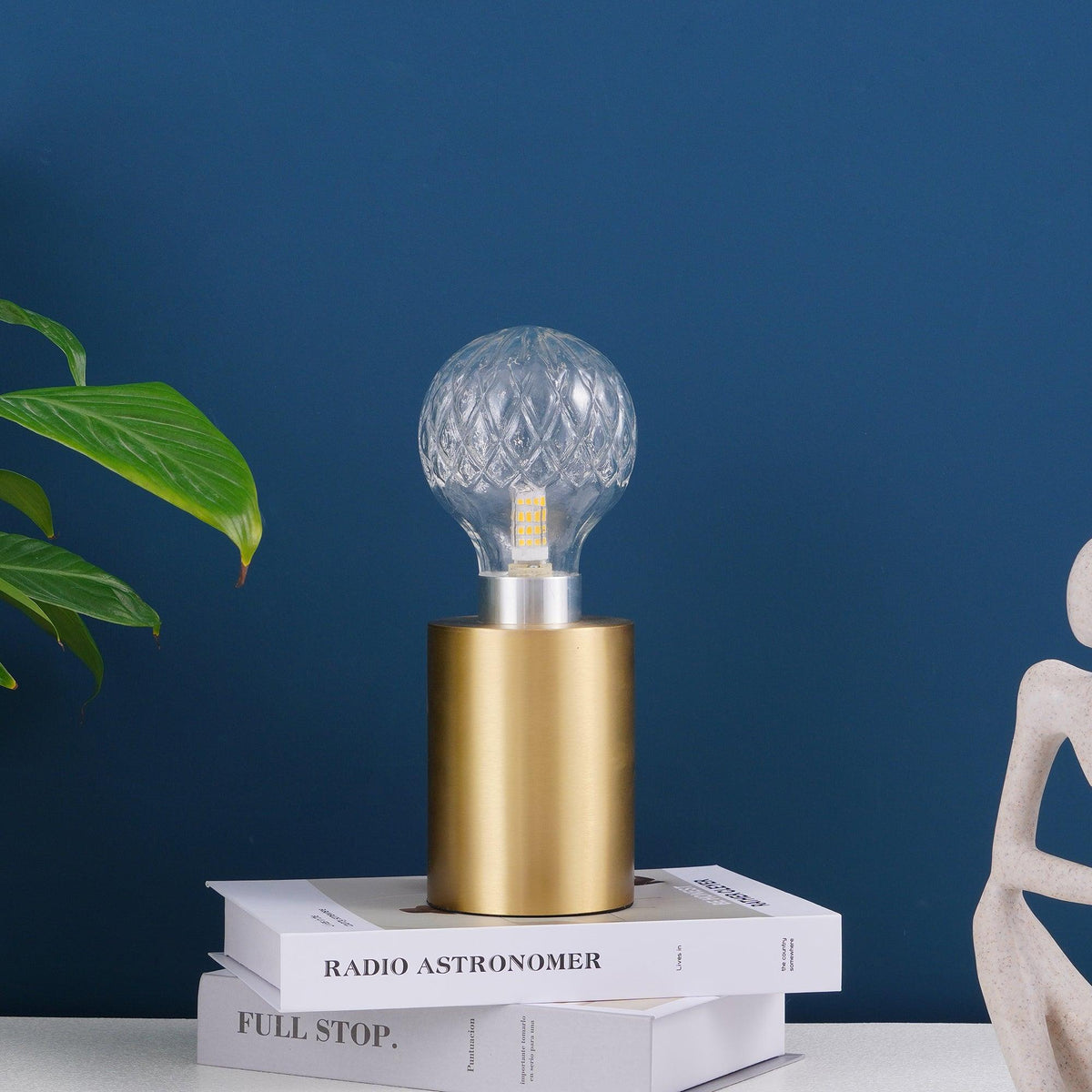 Lyrician Messing-Glas-Industrie-Tischlampe