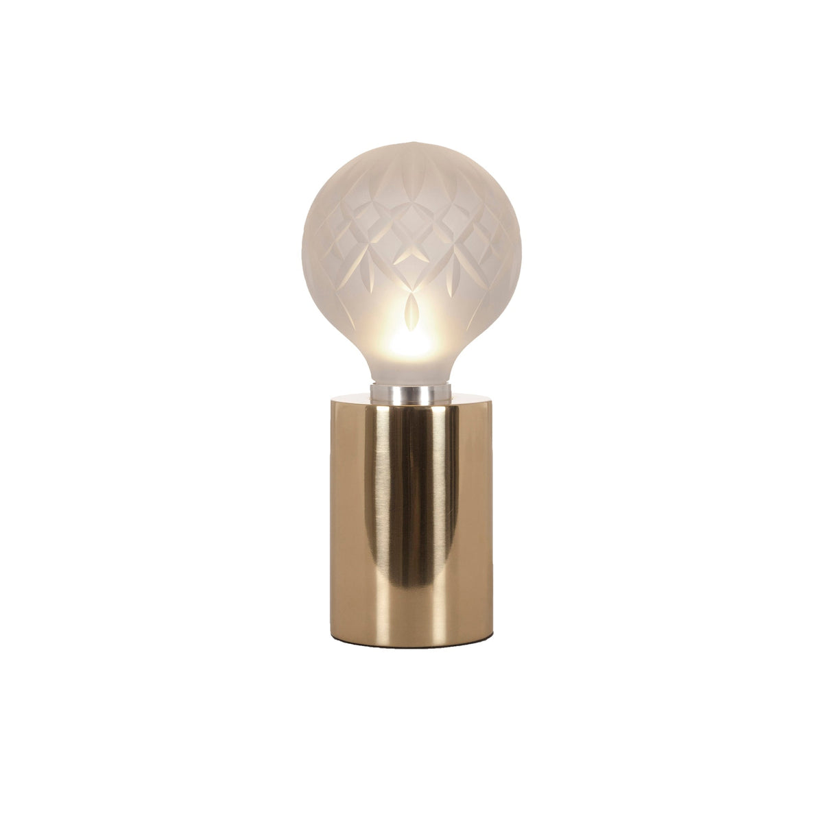 Lyrician Messing-Glas-Industrie-Tischlampe