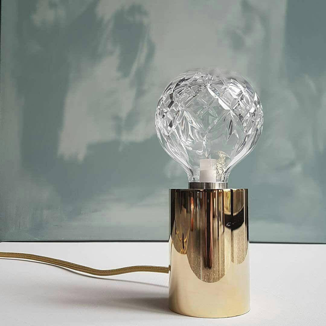 Lyrician Messing-Glas-Industrie-Tischlampe