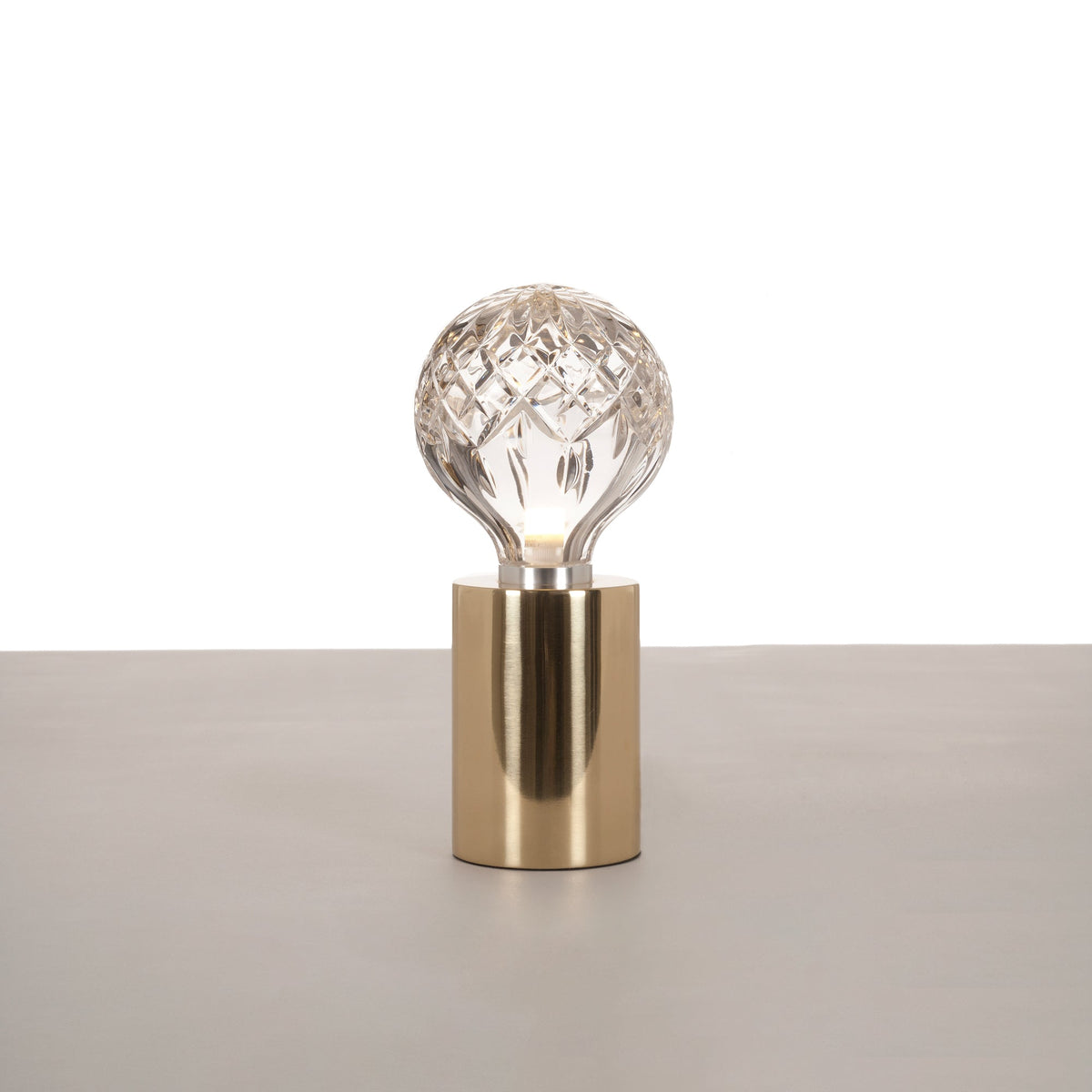 Lyrician Messing-Glas-Industrie-Tischlampe