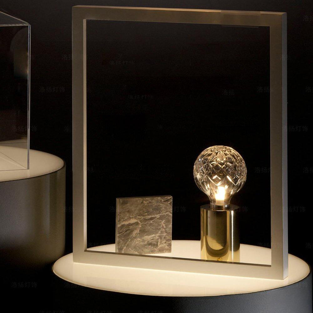 Lyrician Messing-Glas-Industrie-Tischlampe