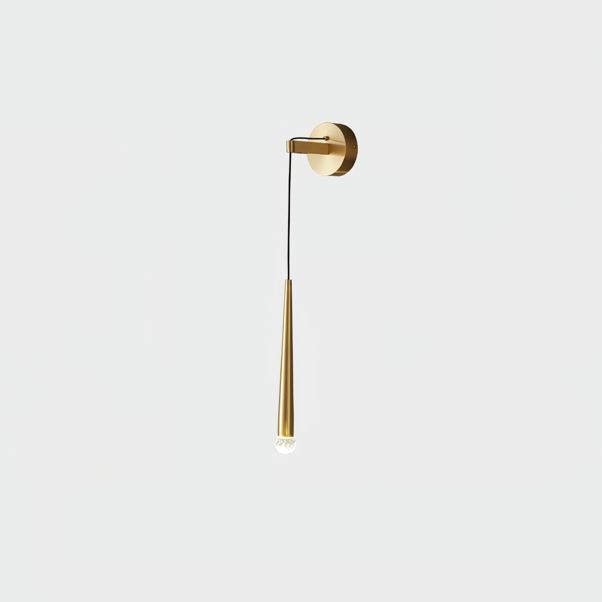 Dava zeitgenössische minimalistische konische Kristall-Wandleuchte