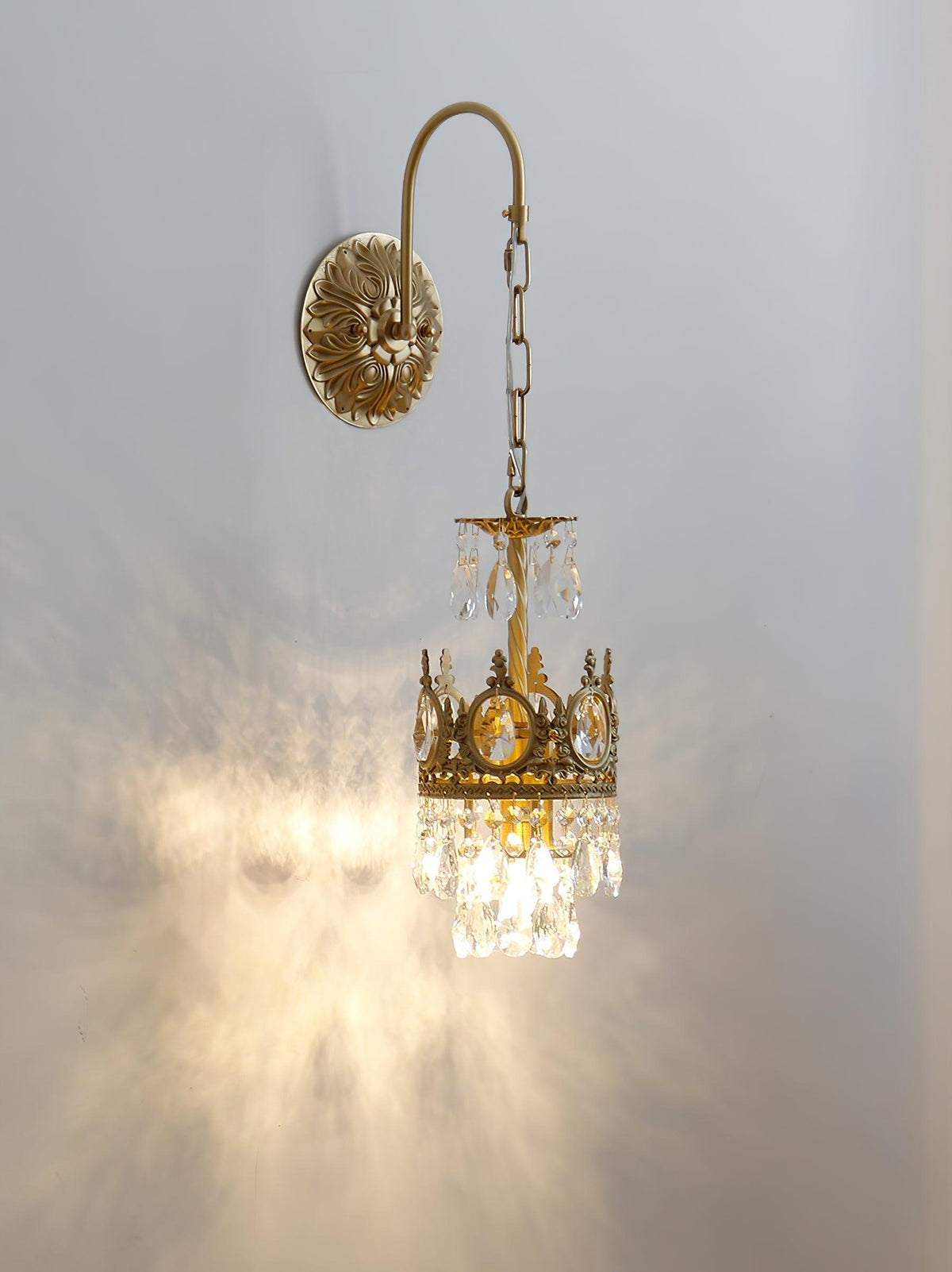 Kristall Crown Wandleuchte