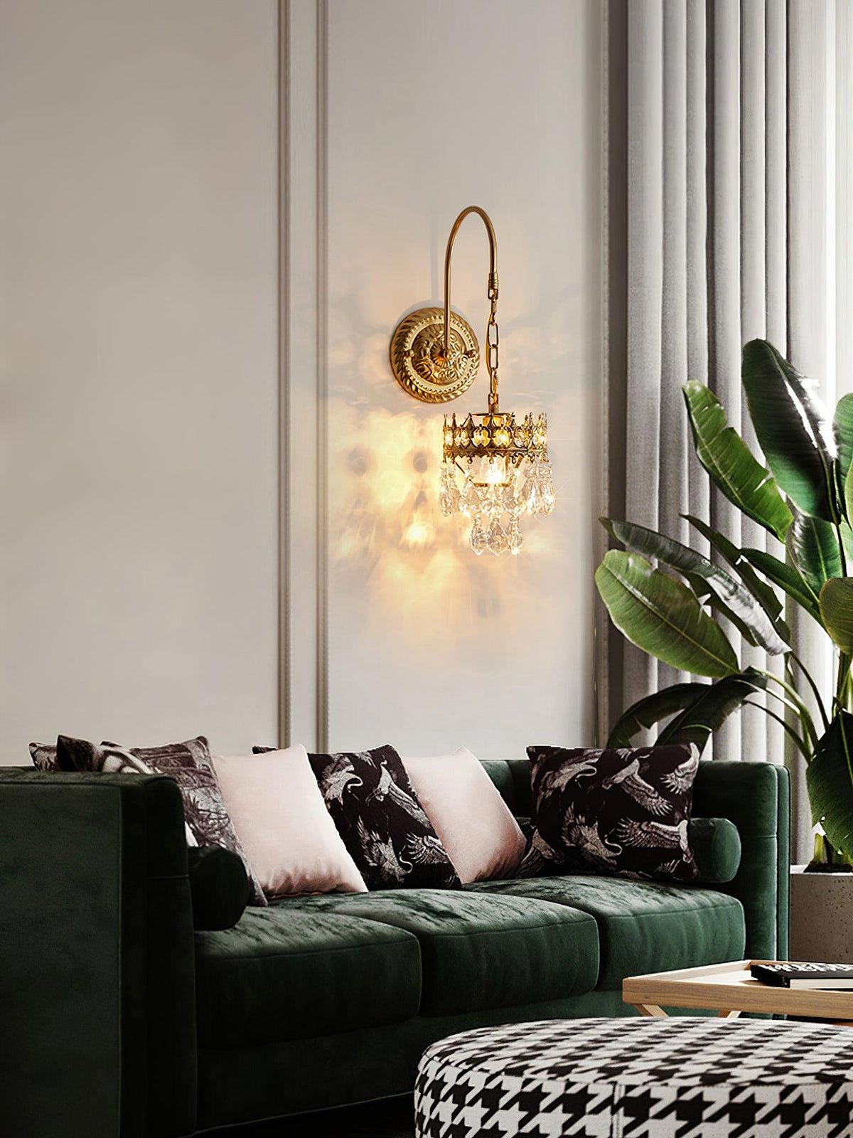 Ivmarila Wandleuchte aus Kristall im nordischen Kunststil Kronleuchter-Design