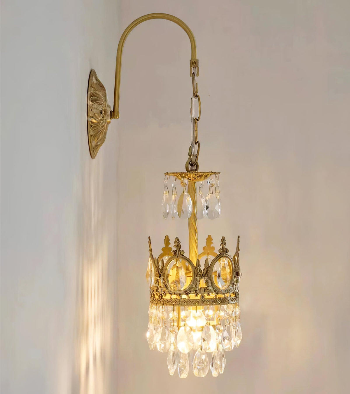 Kristall Crown Wandleuchte