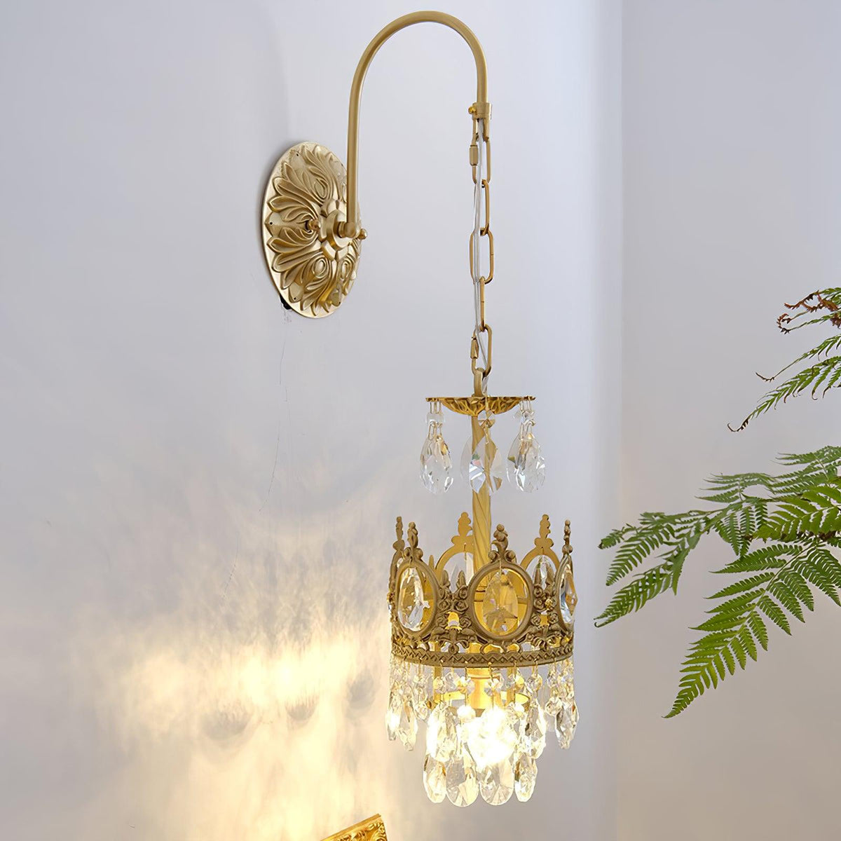 Kristall Crown Wandleuchte
