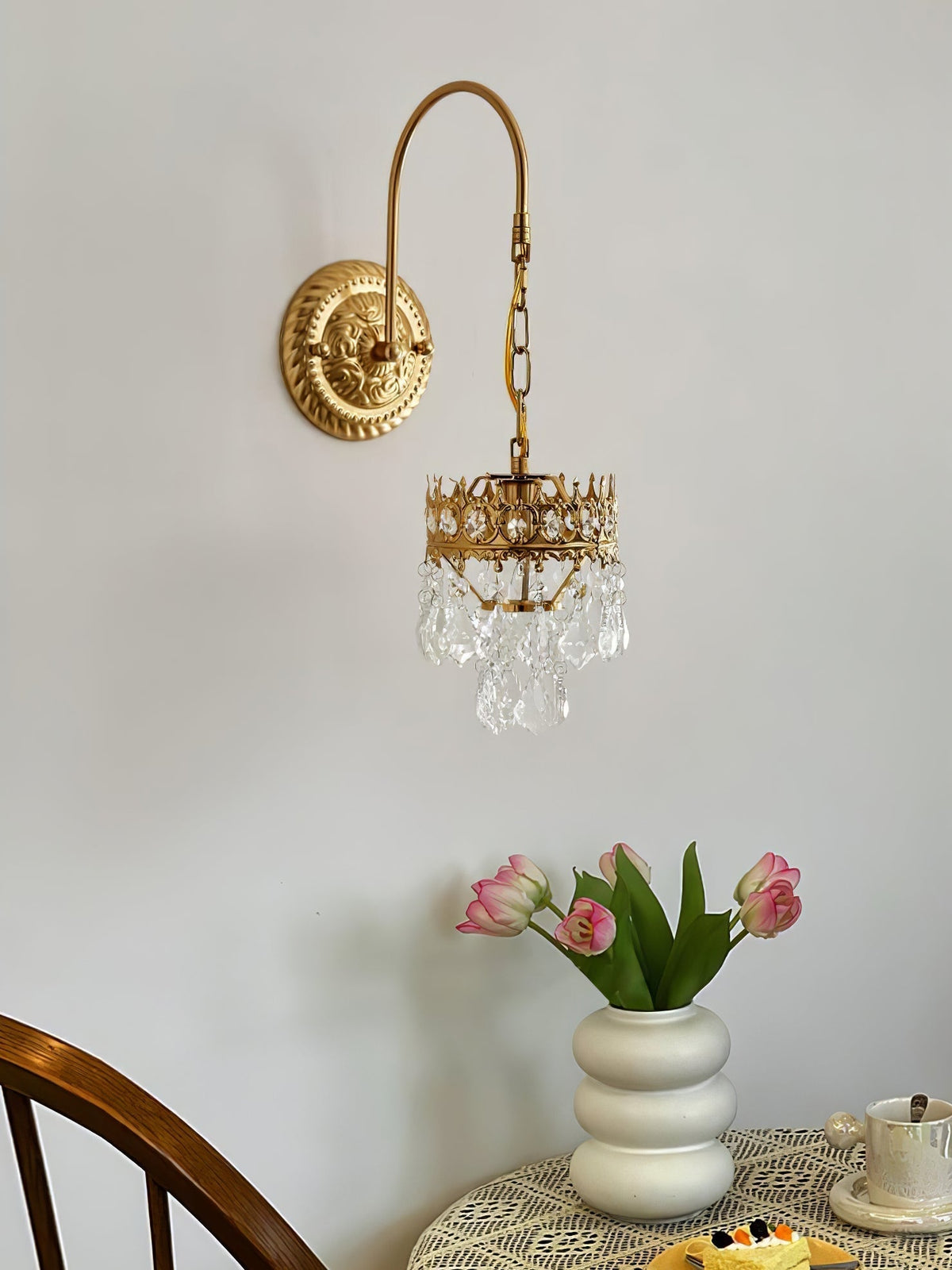 Ivmarila Wandleuchte aus Kristall im nordischen Kunststil Kronleuchter-Design