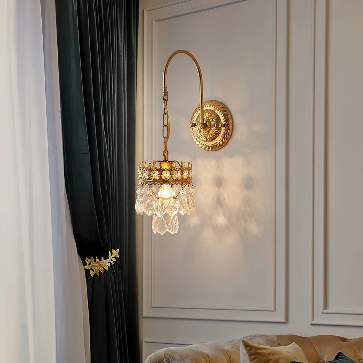 Ivmarila Wandleuchte aus Kristall im nordischen Kunststil Kronleuchter-Design
