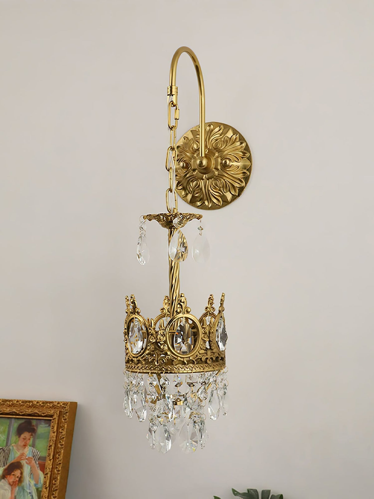 Kristall Crown Wandleuchte