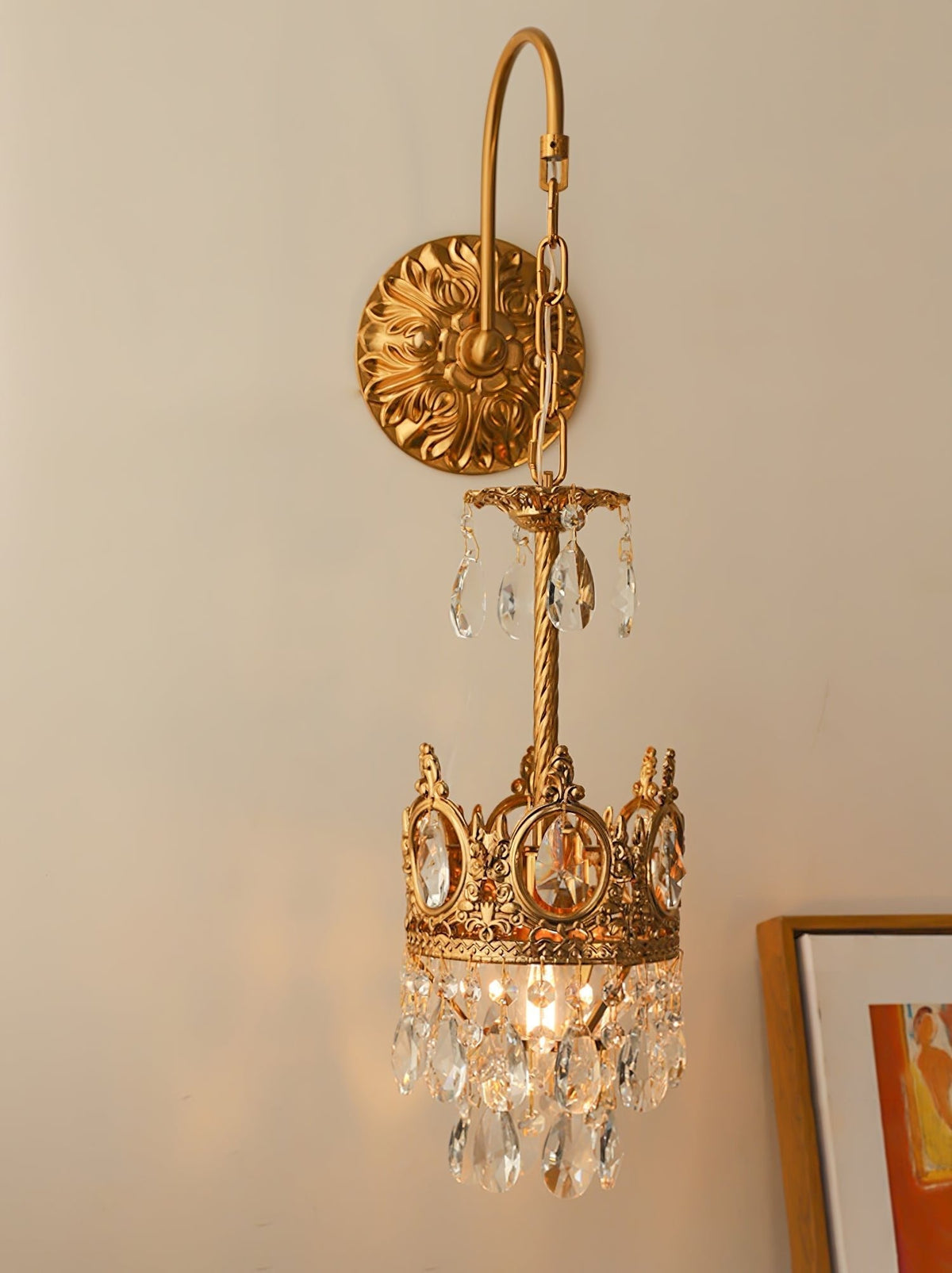 Kristall Crown Wandleuchte