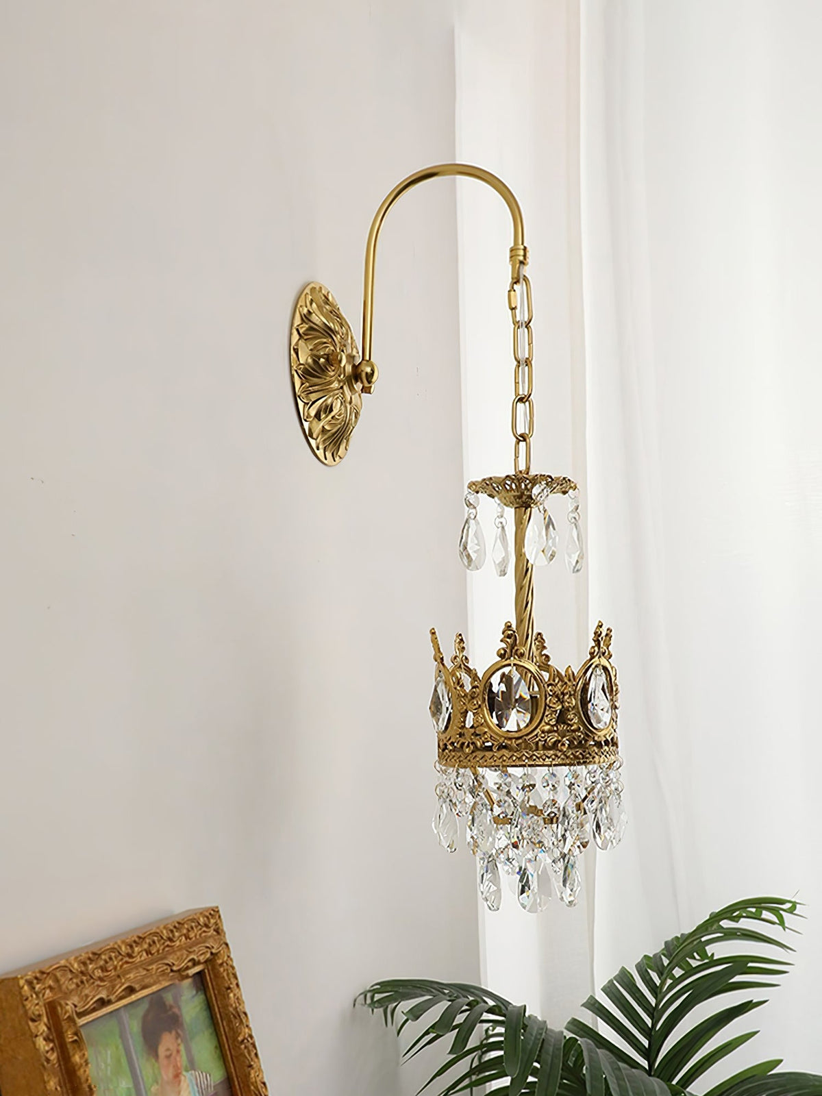 Kristall Crown Wandleuchte