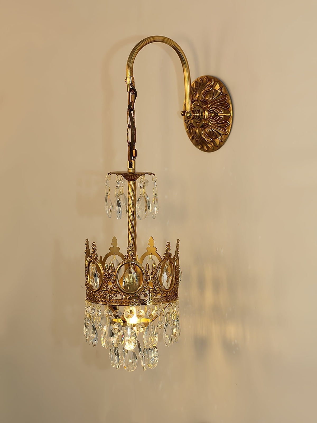 Kristall Crown Wandleuchte