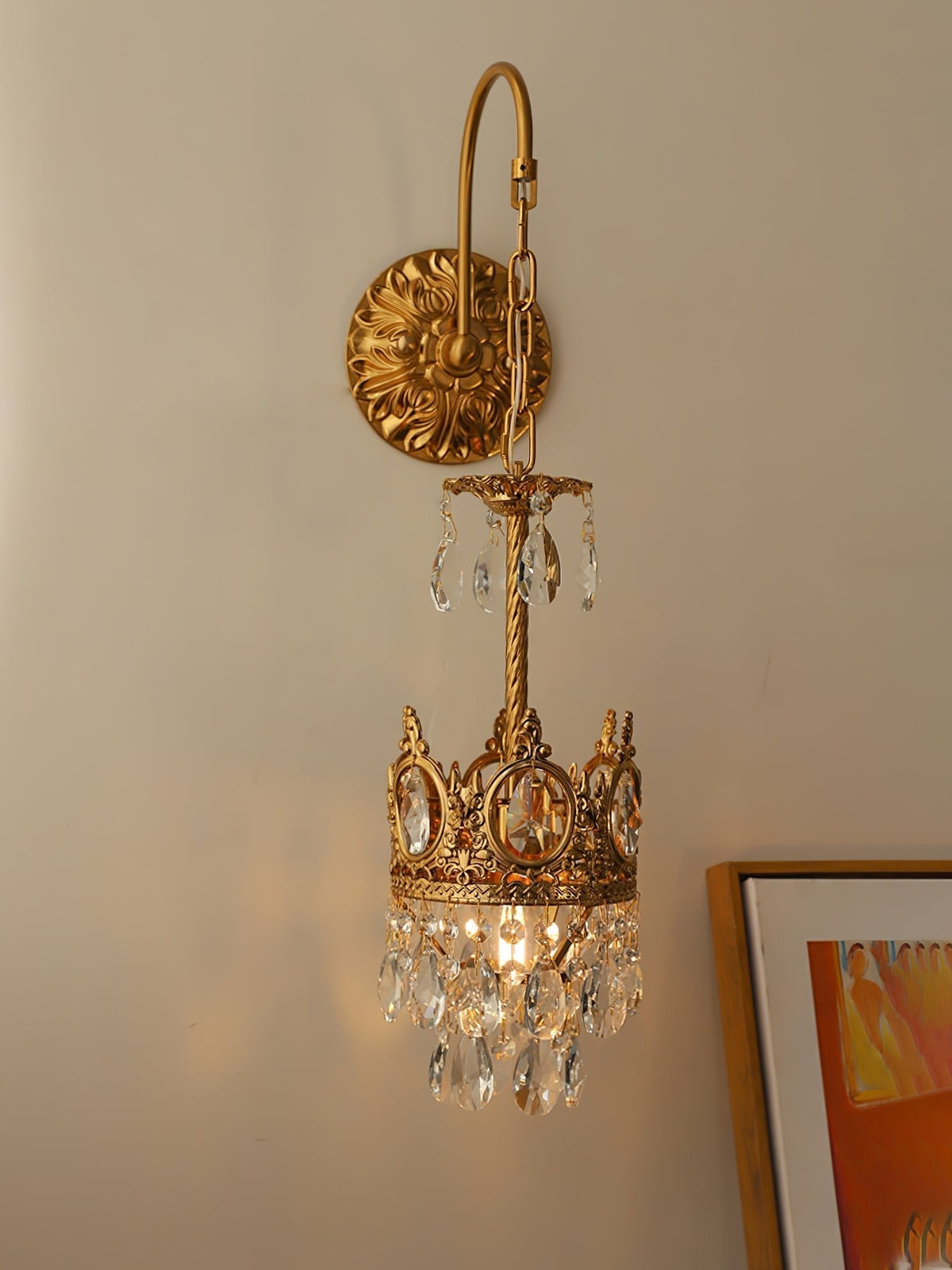 Kristall Crown Wandleuchte