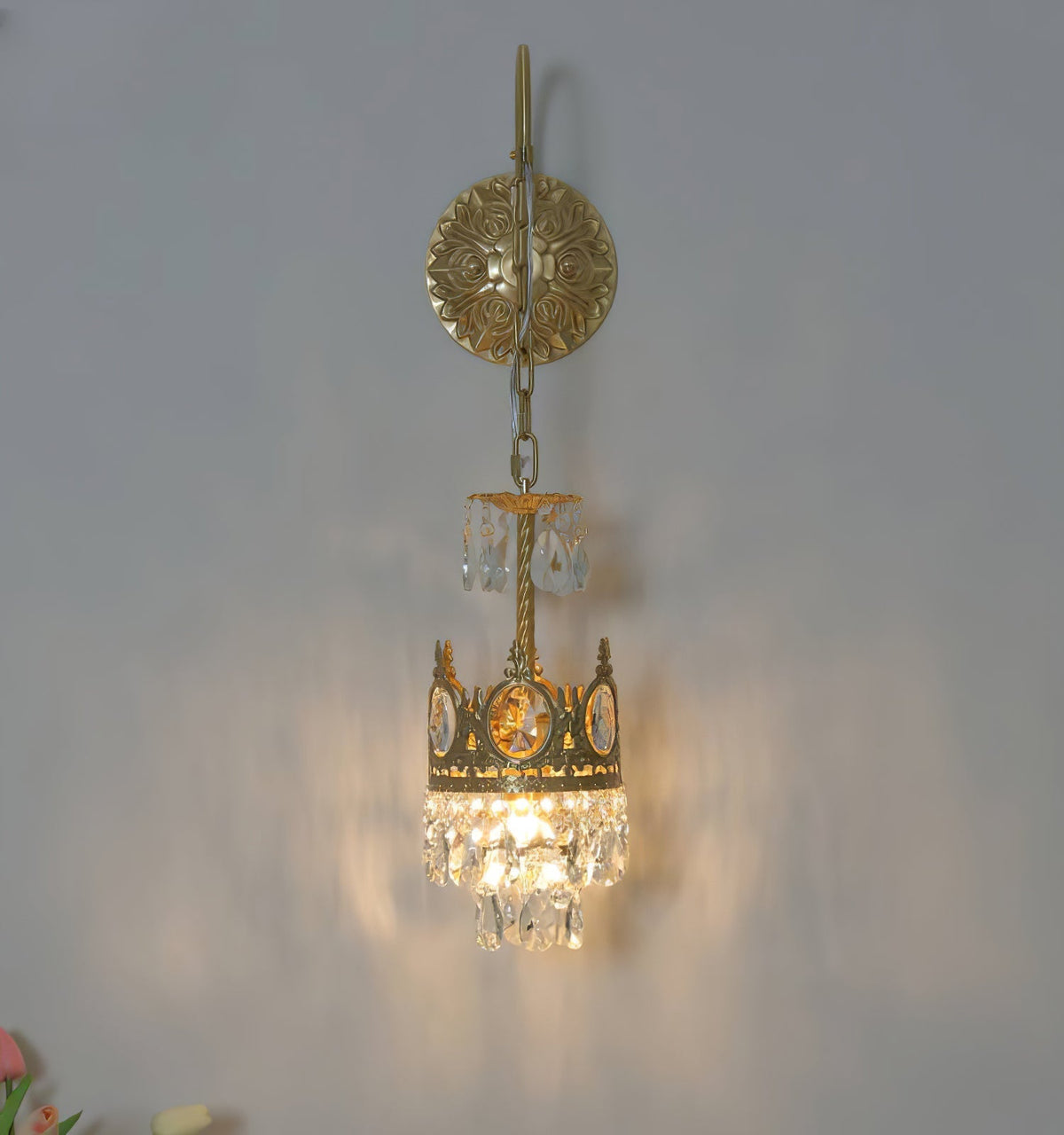 Kristall Crown Wandleuchte