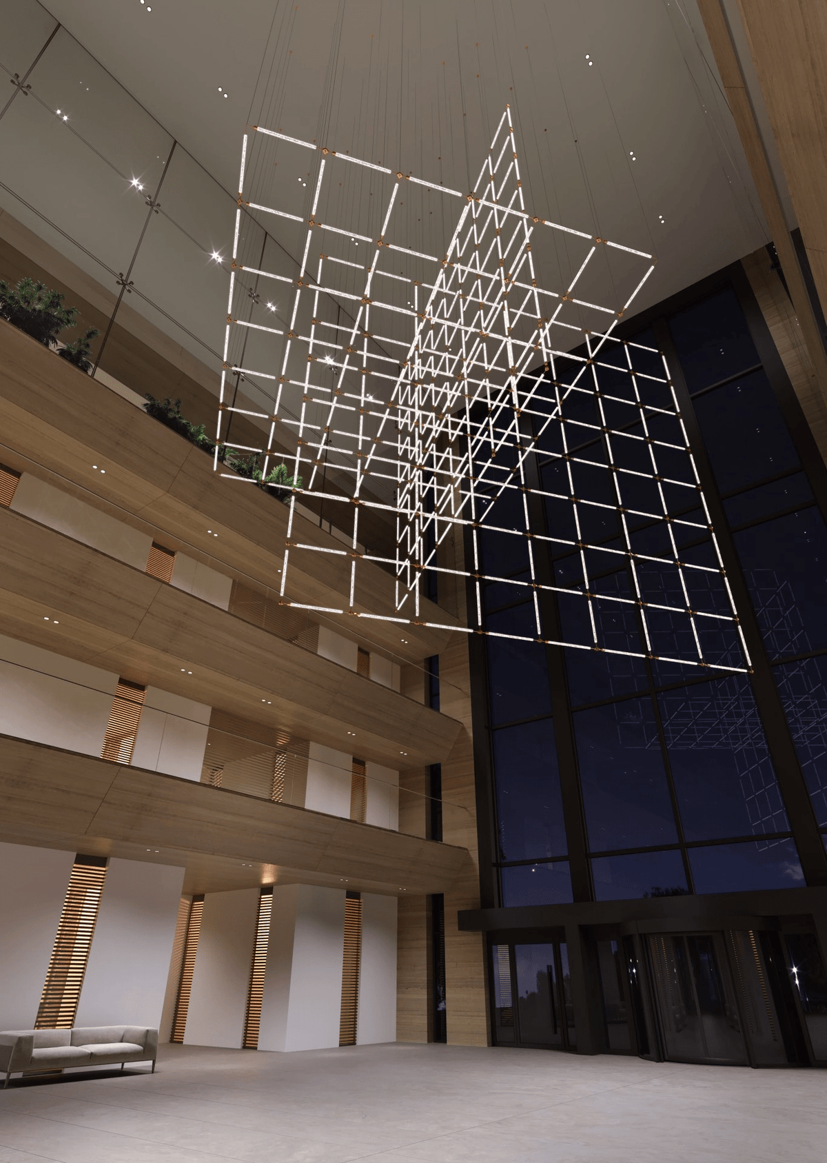 CrystalGrid Kronleuchter Architekturmatrix anpassen