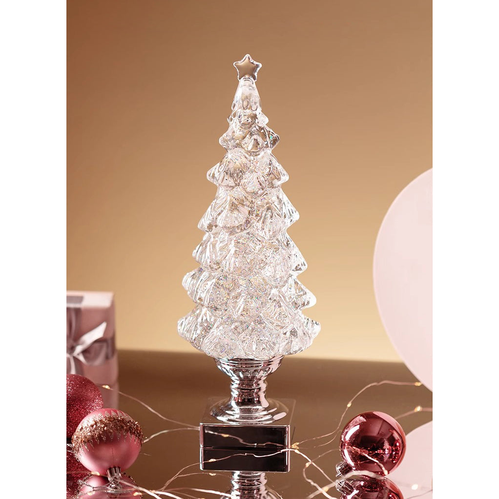 Kristall-Weihnachtsbaum-Tischleuchte (eingebaute Batterie)