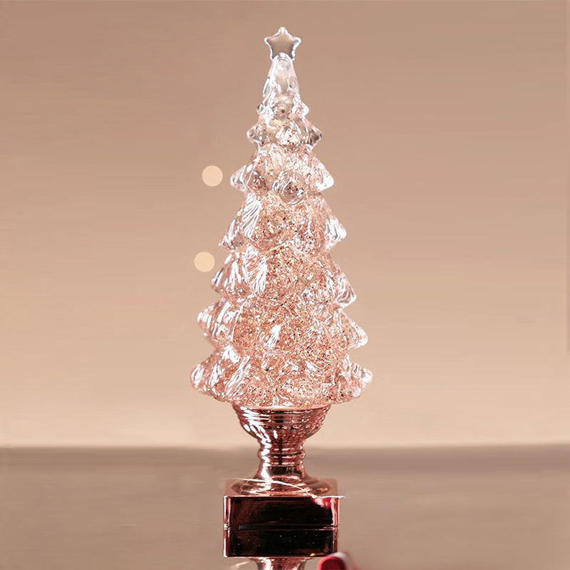 Kristall-Weihnachtsbaum-Tischleuchte (eingebaute Batterie)
