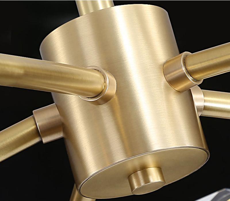 Thalyn Pendelleuchte Kristallkugel Messing Cluster