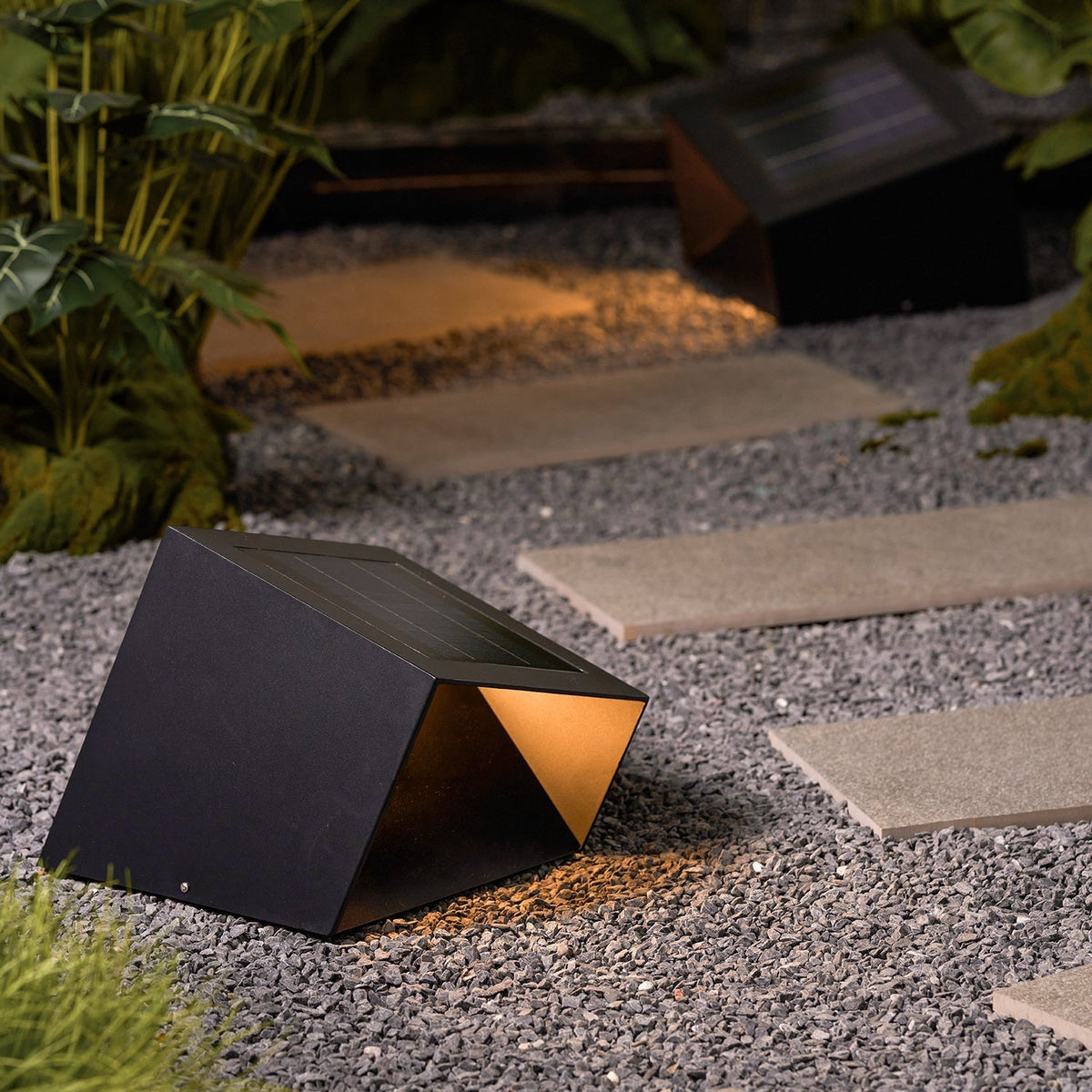 Evsore einzigartige Solar-Außenleuchte im Kubus-Design für den Garten