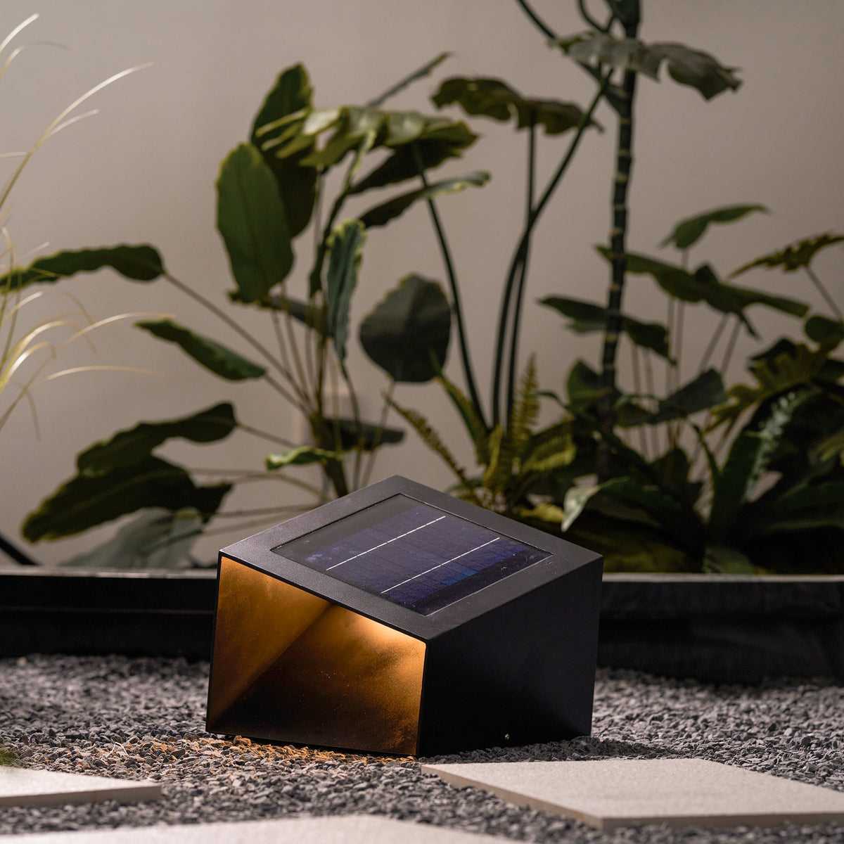 Evsore einzigartige Solar-Außenleuchte im Kubus-Design für den Garten