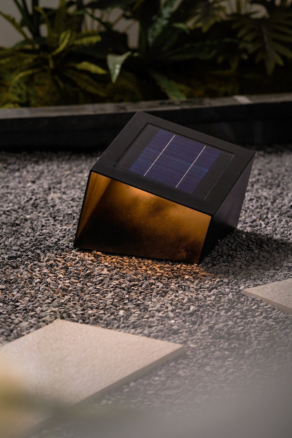 Evsore einzigartige Solar-Außenleuchte im Kubus-Design für den Garten