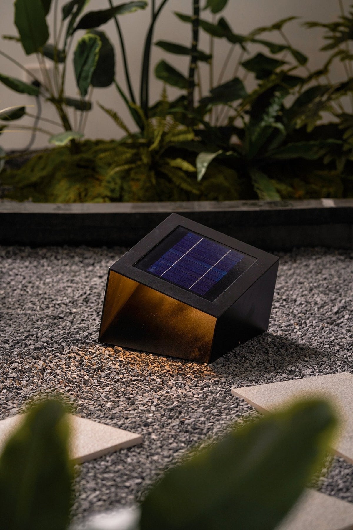 Evsore einzigartige Solar-Außenleuchte im Kubus-Design für den Garten