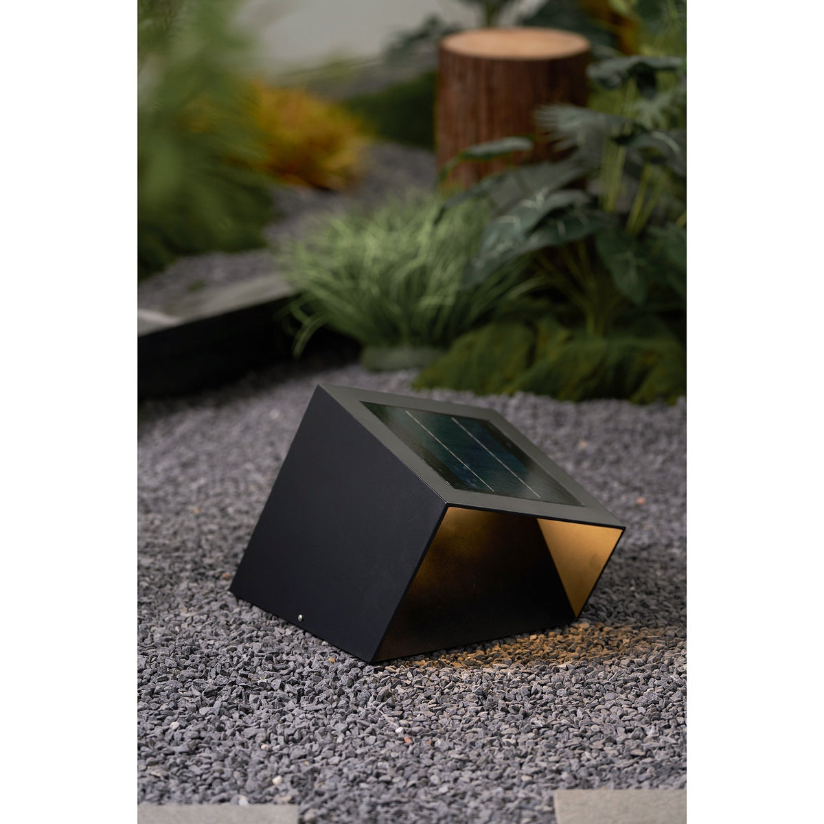 Evsore einzigartige Solar-Außenleuchte im Kubus-Design für den Garten