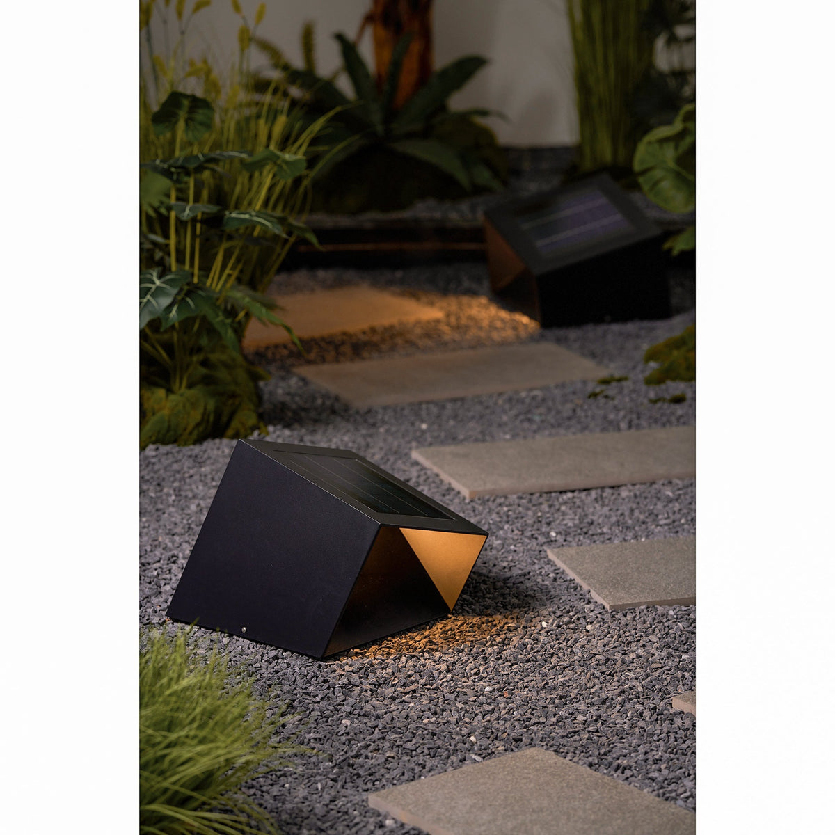 Evsore einzigartige Solar-Außenleuchte im Kubus-Design für den Garten