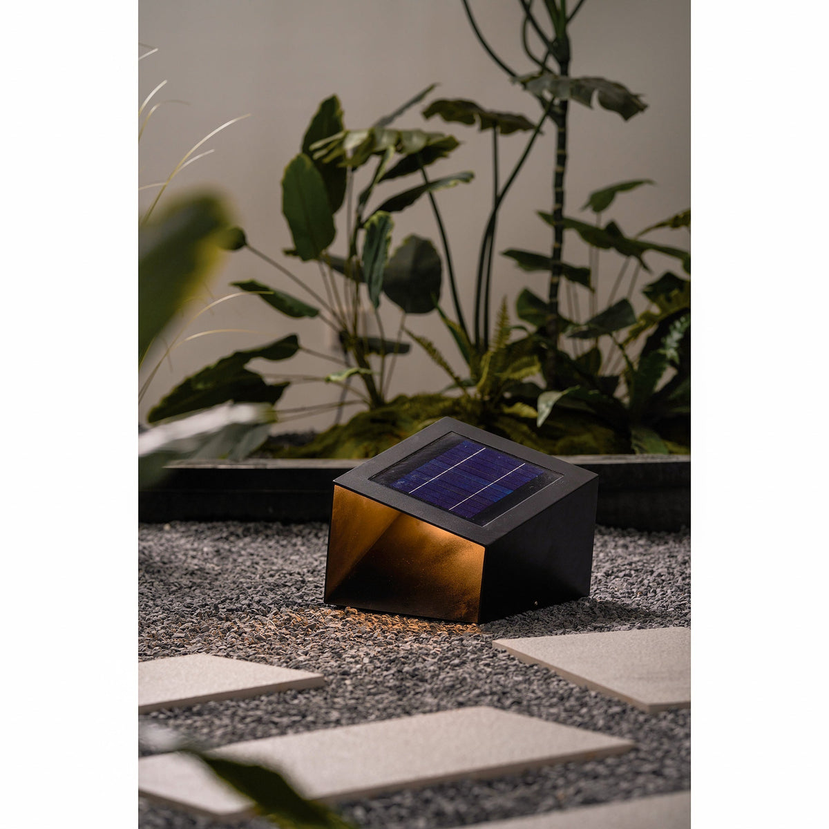 Evsore einzigartige Solar-Außenleuchte im Kubus-Design für den Garten