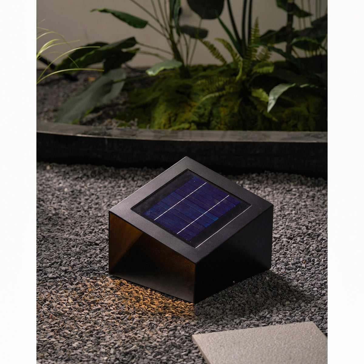 Evsore einzigartige Solar-Außenleuchte im Kubus-Design für den Garten
