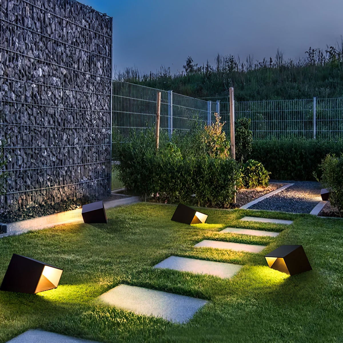 Evsore einzigartige Solar-Außenleuchte im Kubus-Design für den Garten