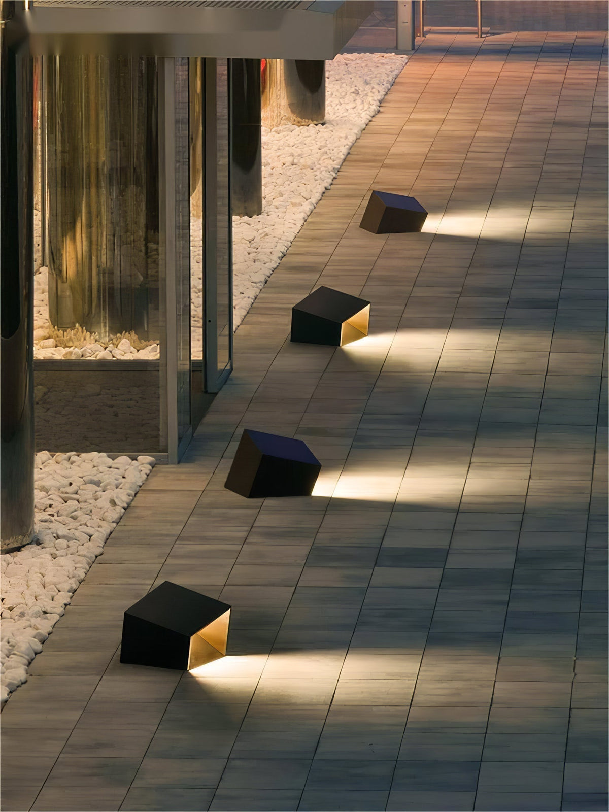 Evsore einzigartige Solar-Außenleuchte im Kubus-Design für den Garten