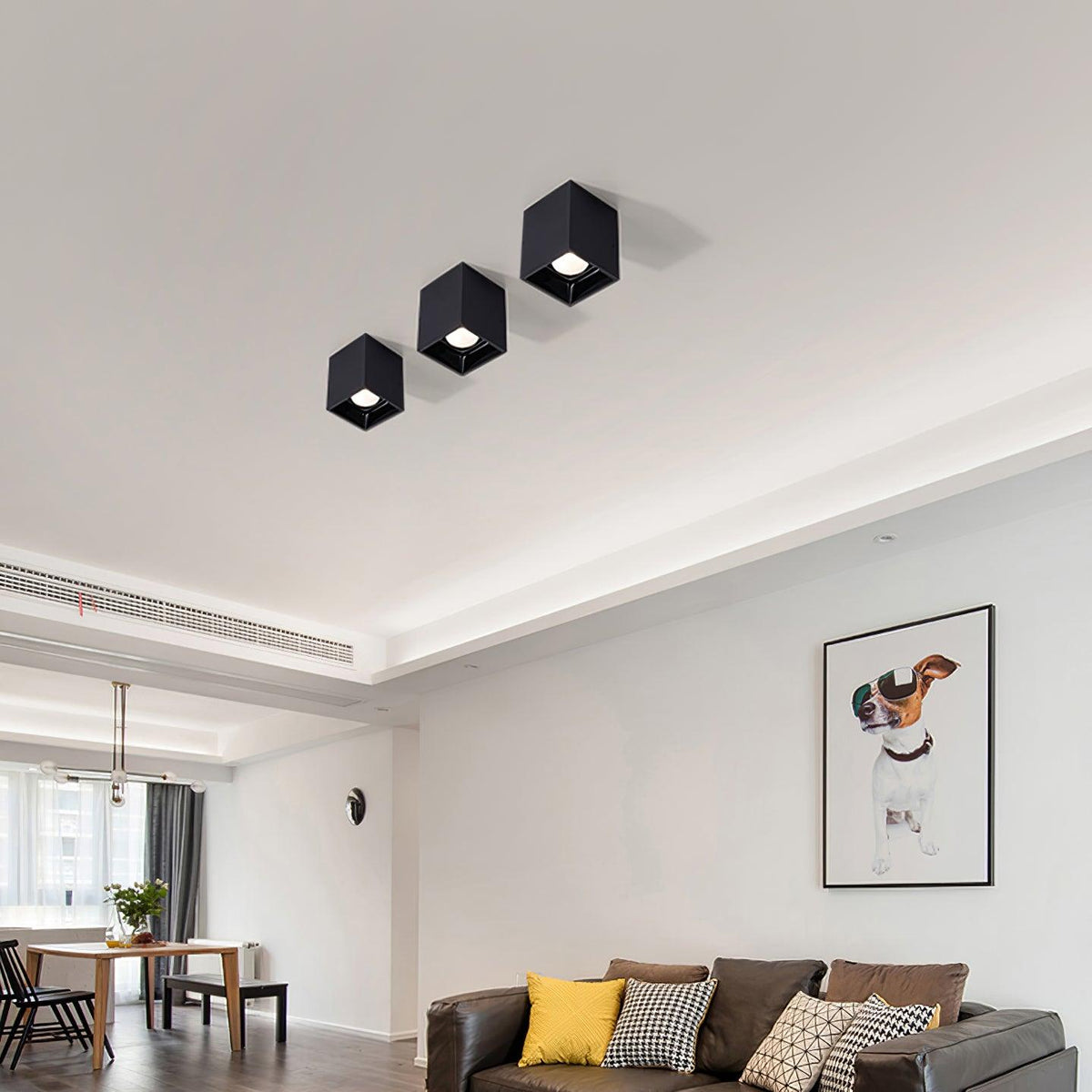 Orelaniella Deckenleuchte Cube Square Schwarz Spotlight