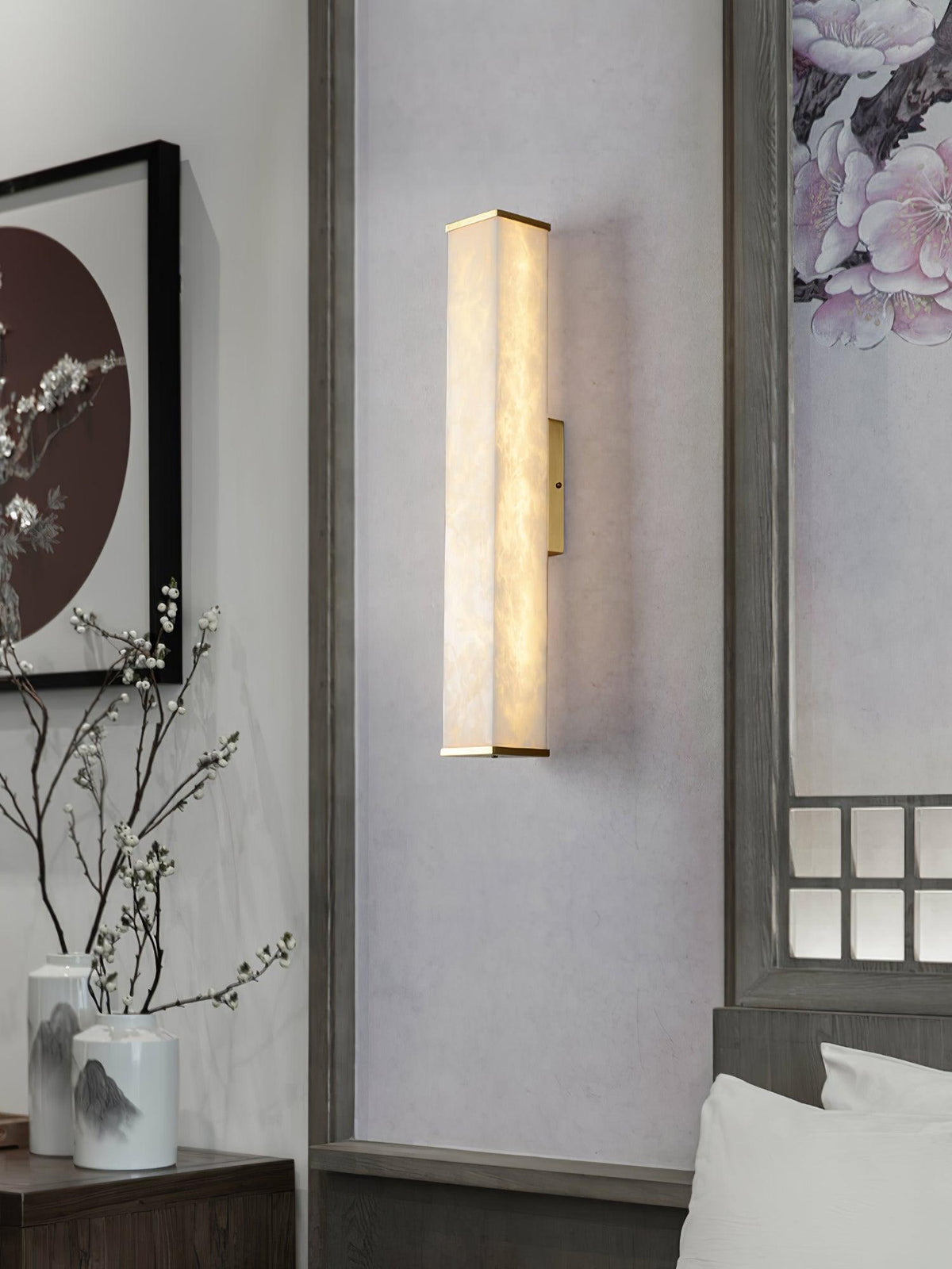 Vithaira Alabaster linear Wandleuchte