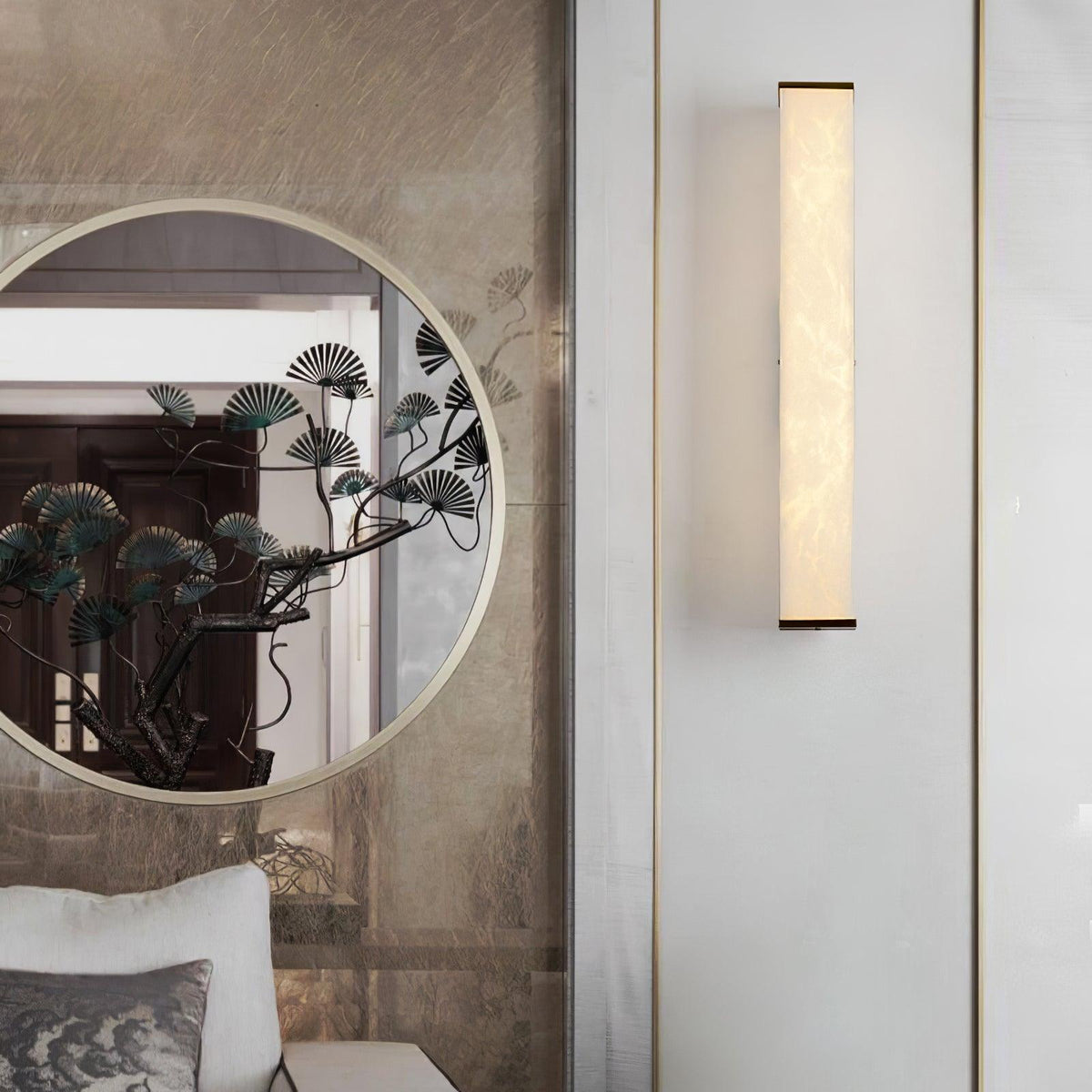 Vithaira Alabaster linear Wandleuchte