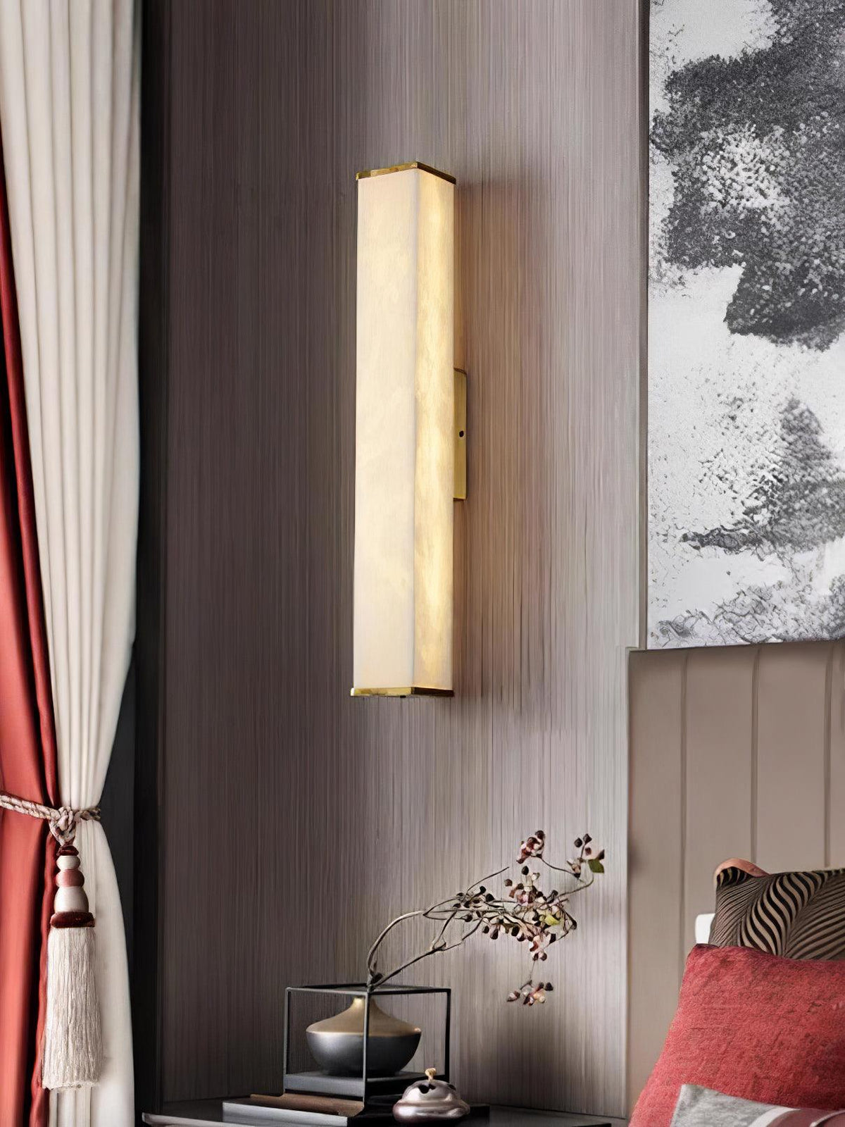 Vithaira Alabaster linear Wandleuchte