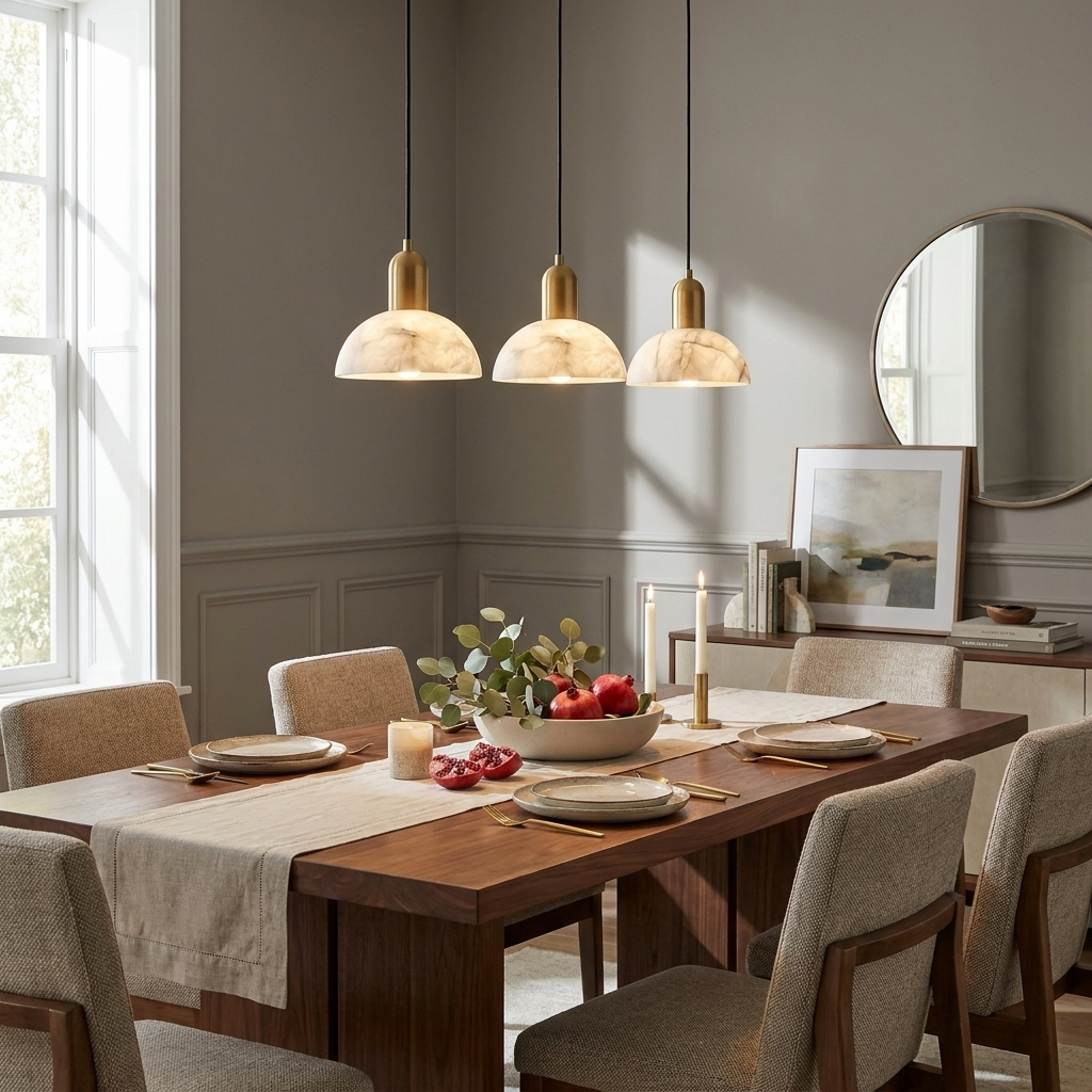 Keldenford Alabaster-Pendelleuchte