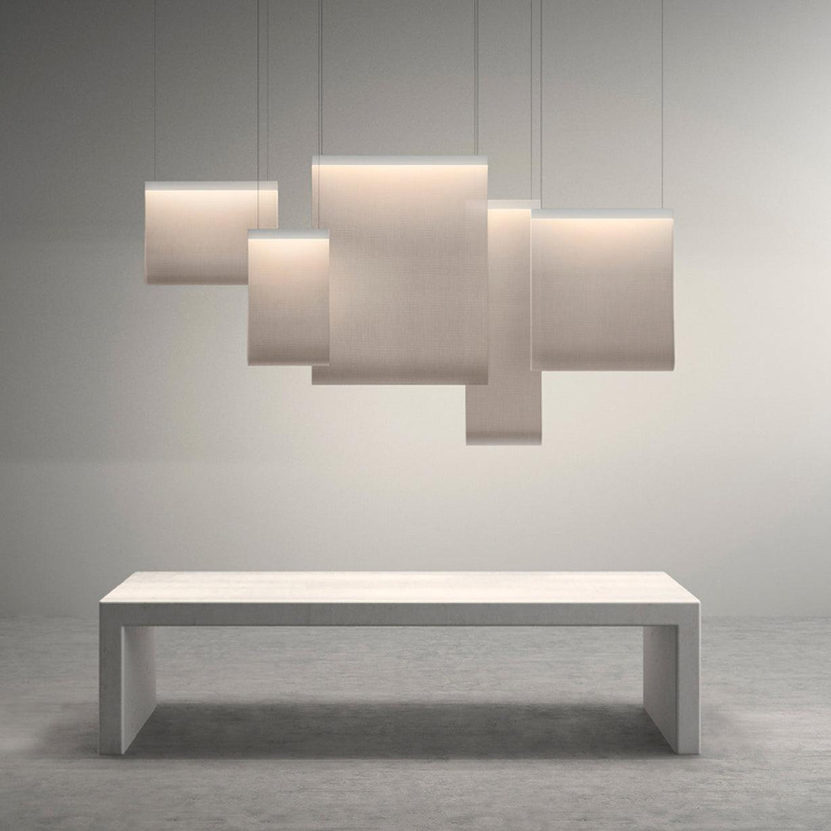 Emlin Minimalistische Pendelleuchte mit Vorhang-Lampenschirm