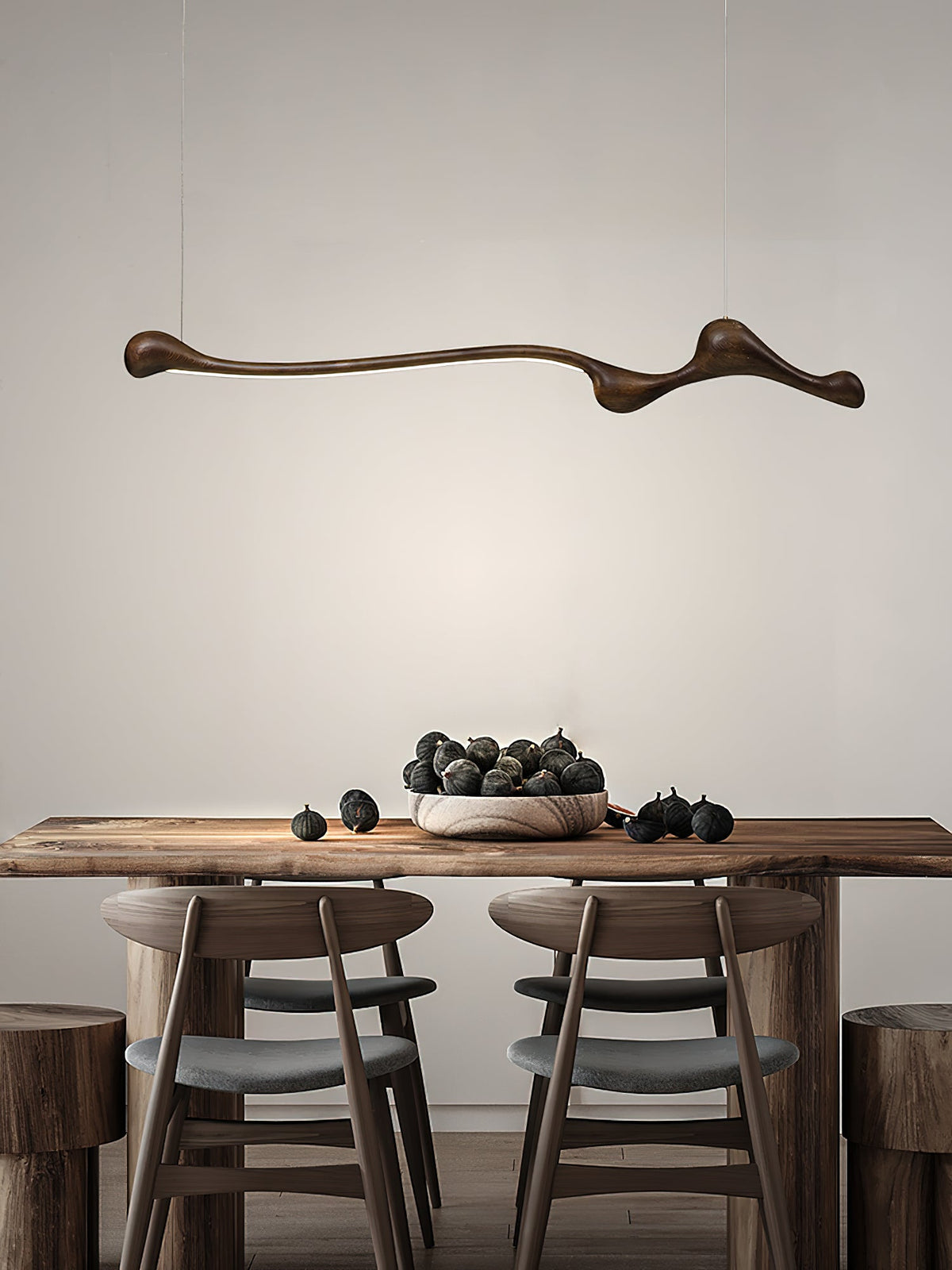 Alenor Pendelleuchte aus Holz im Retro-Stil