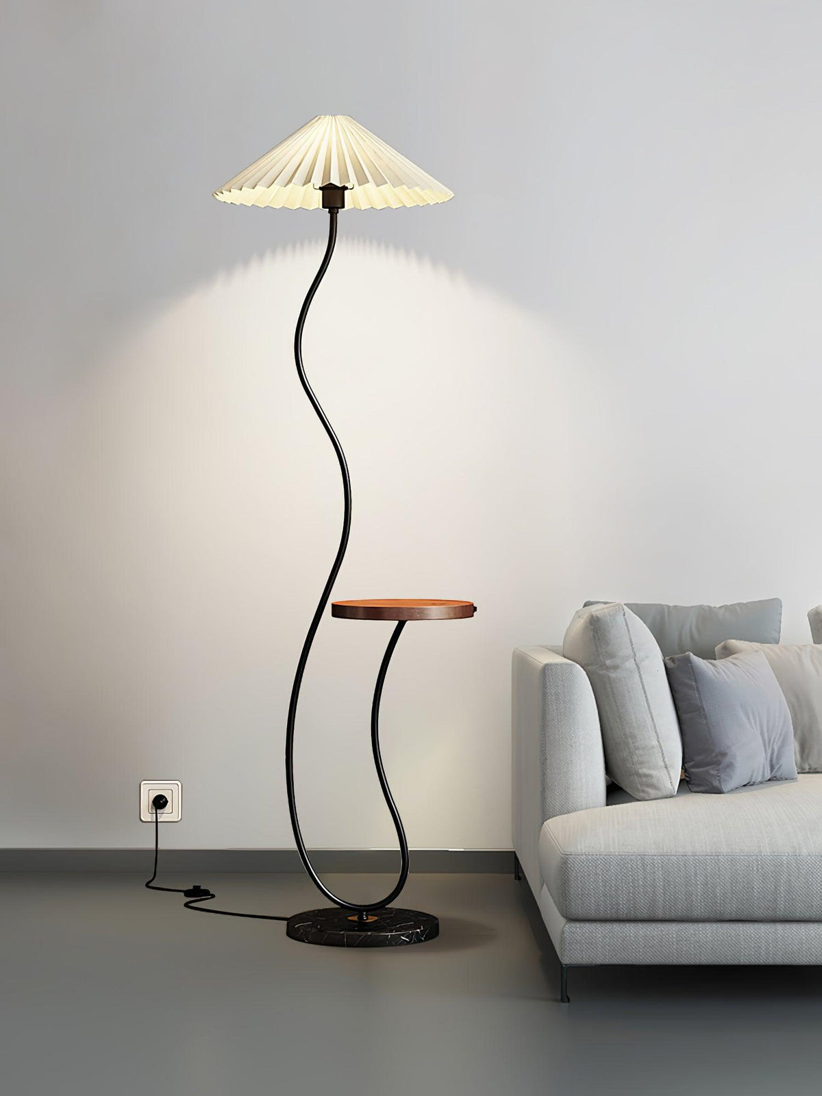 Ghel Minimalistische Stehleuchte aus Holz