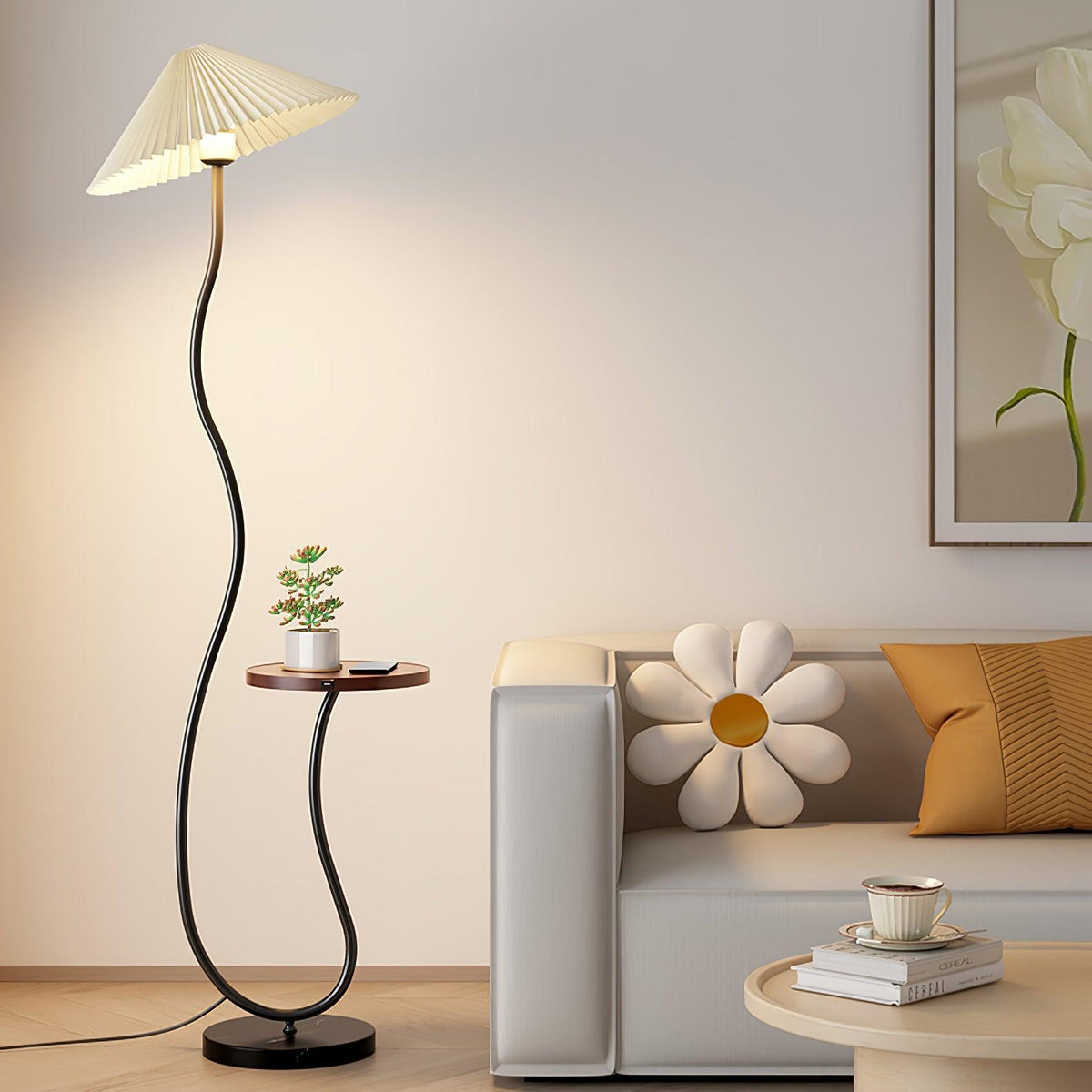 Ghel Minimalistische Stehleuchte aus Holz