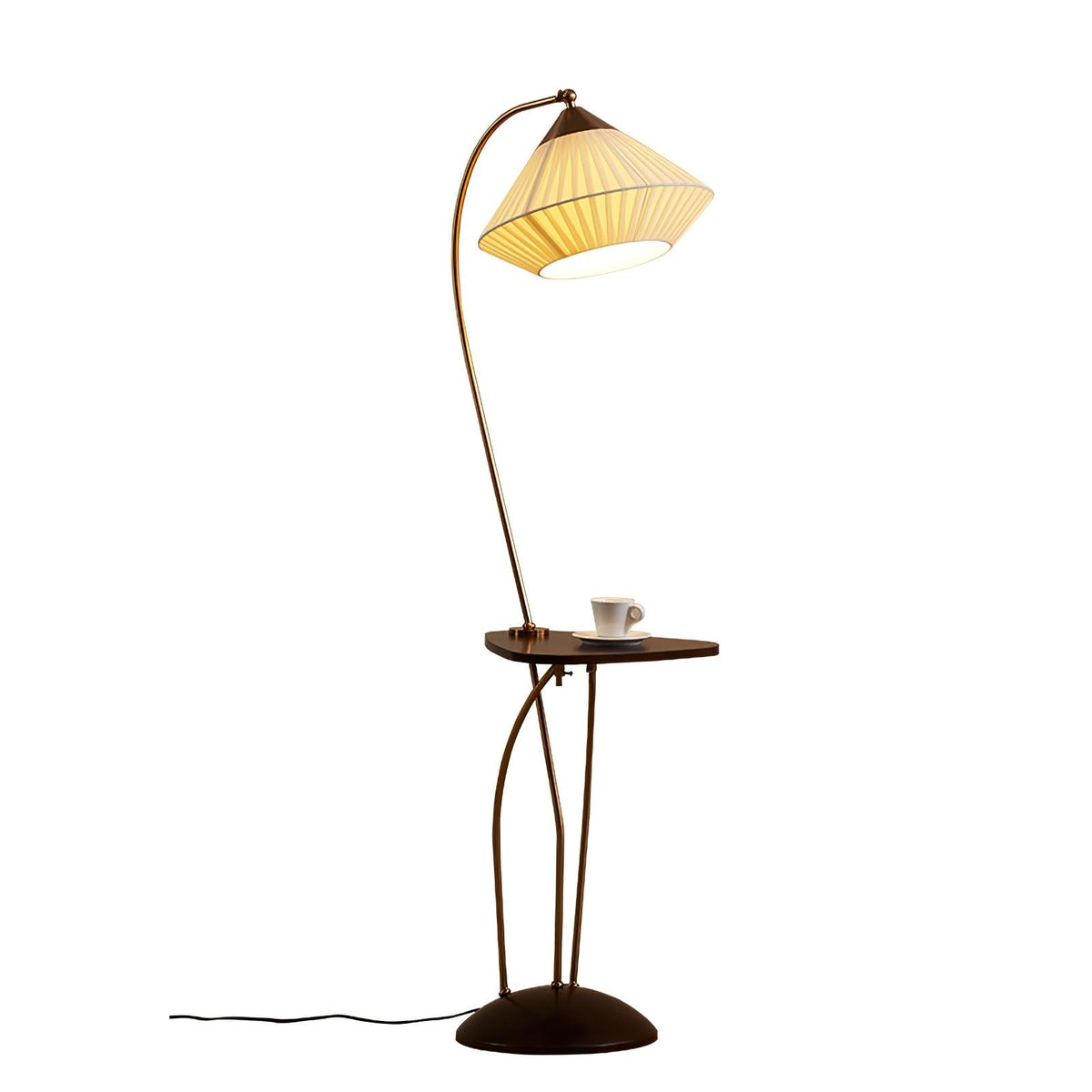 Raviq Vintage-Stehleuchte aus Stoff